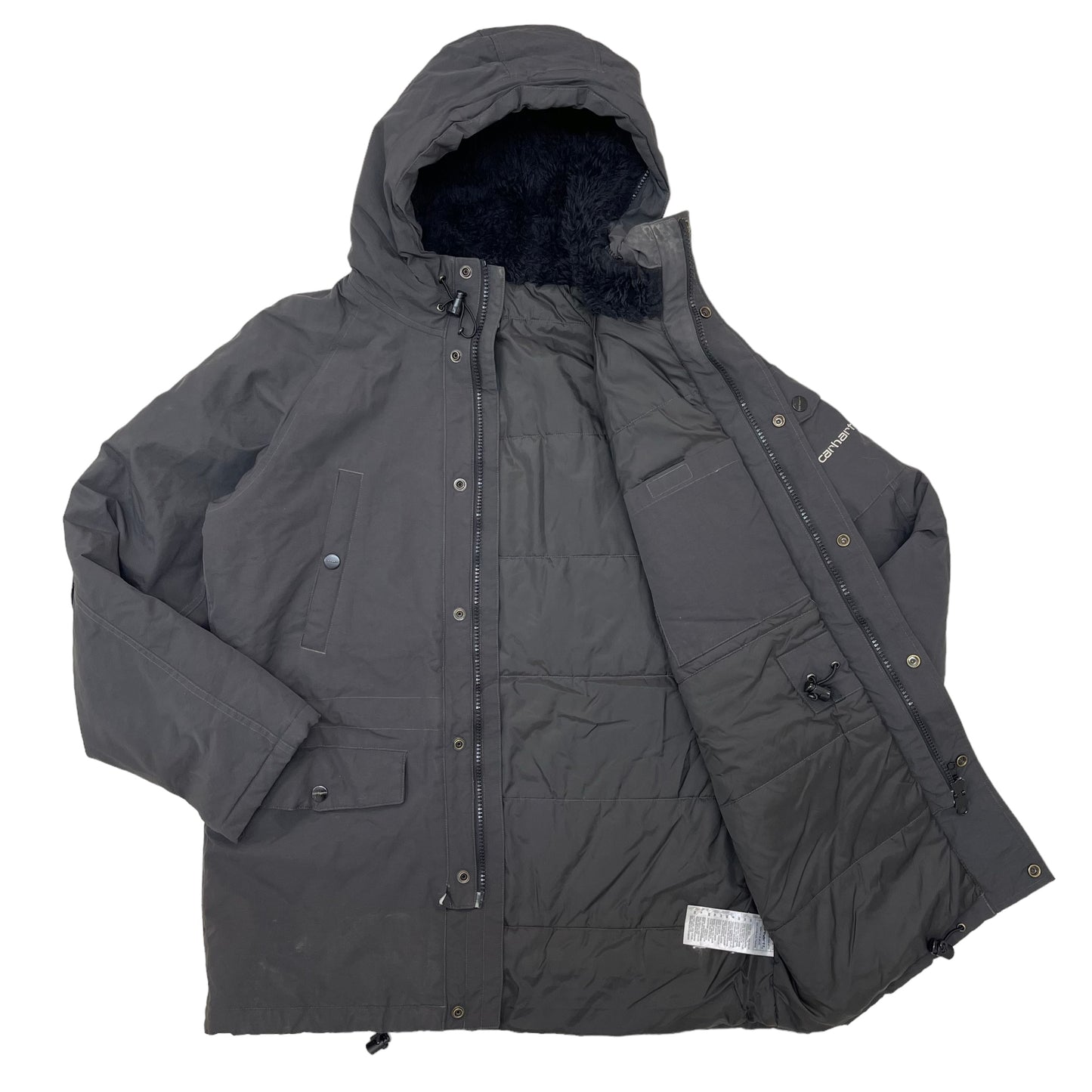 GC295 carhartt ナイロンジャケット ジャケット ジップアップ ダークグレー メンズ サイズL