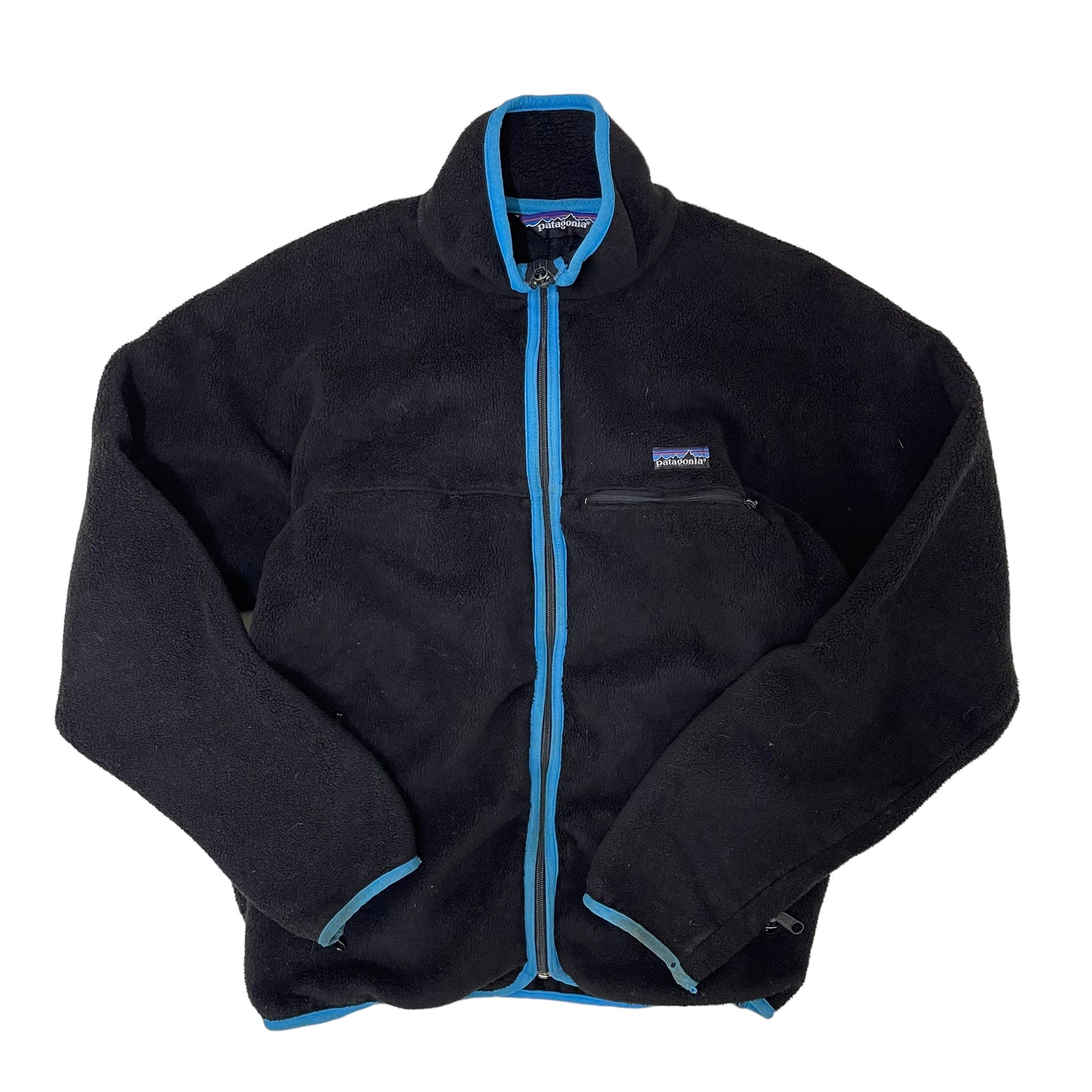 GC396 USA製 patagonia フリーストップス トップス ジップアップ ブラック メンズ サイズM