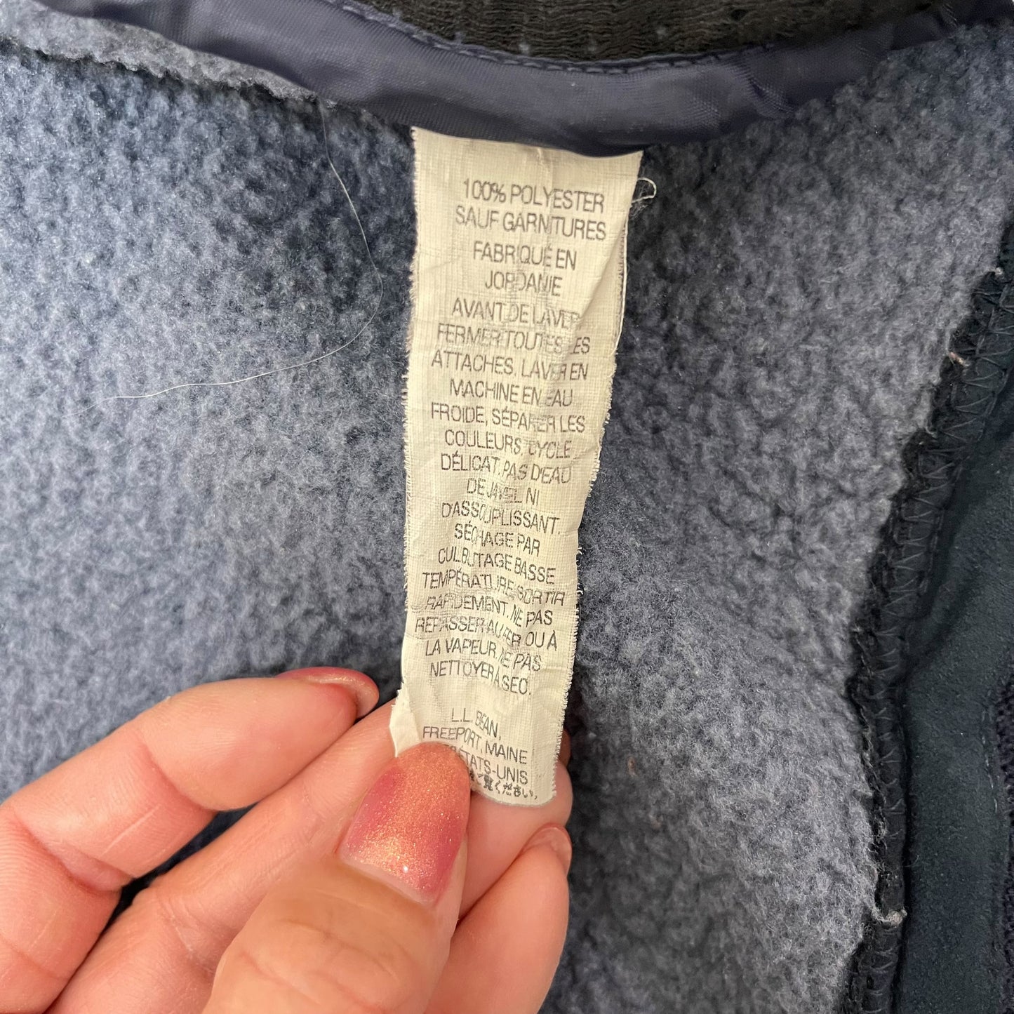 GC455 L.L.Bean フリーストップス フリース ジップアップ トップス ネイビー メンズ サイズXL