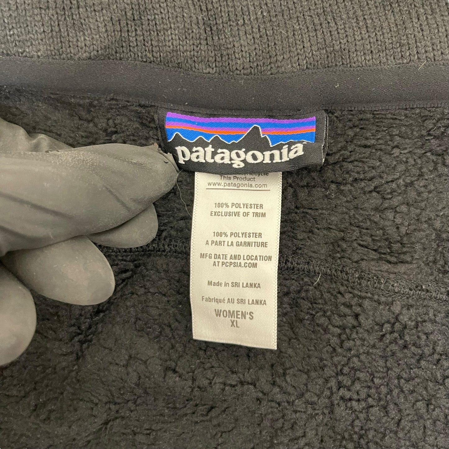 GC254 patagonia フリースベスト ベスト ジップアップ ブラック レディース サイズXL