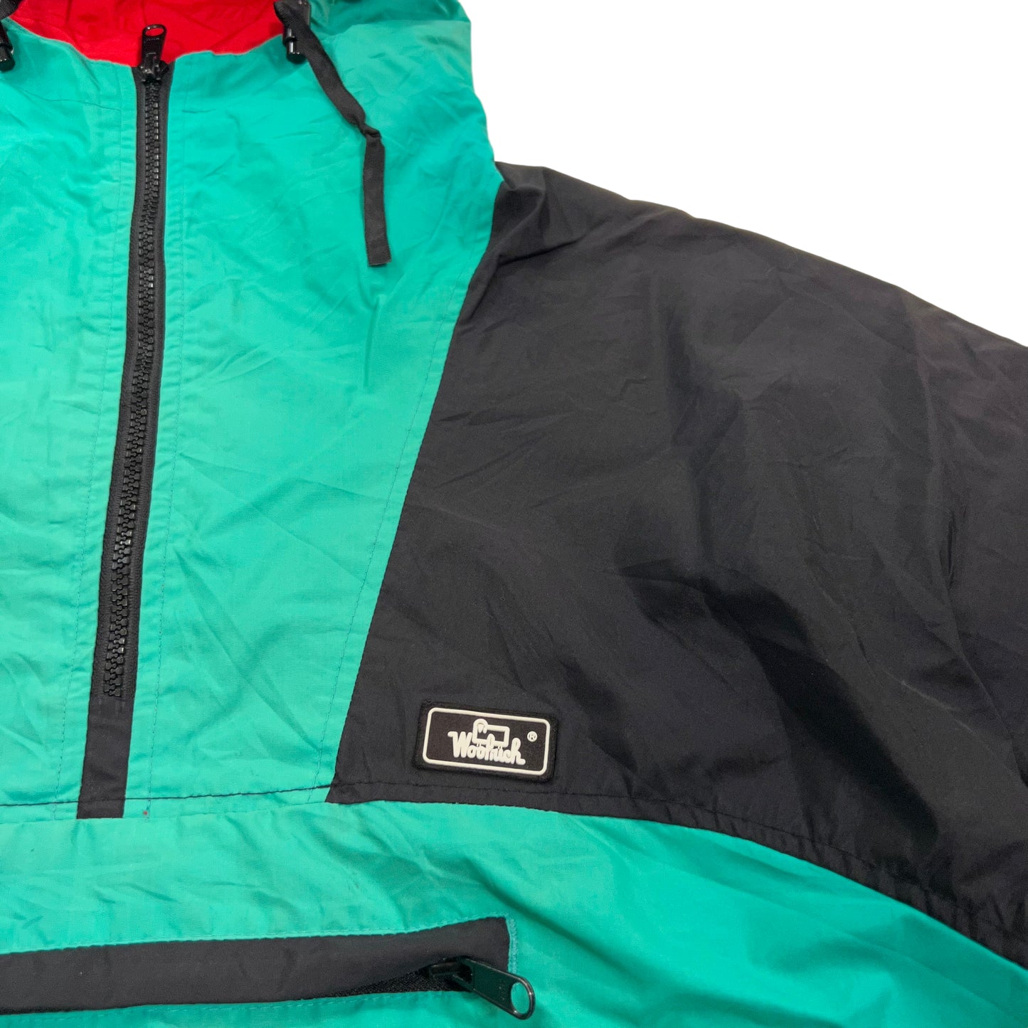 GM99 WOOLRICH ウールリッチ 長袖 トップス プルオーバー ハーフジップアップ グリーン メンズ 実寸参考