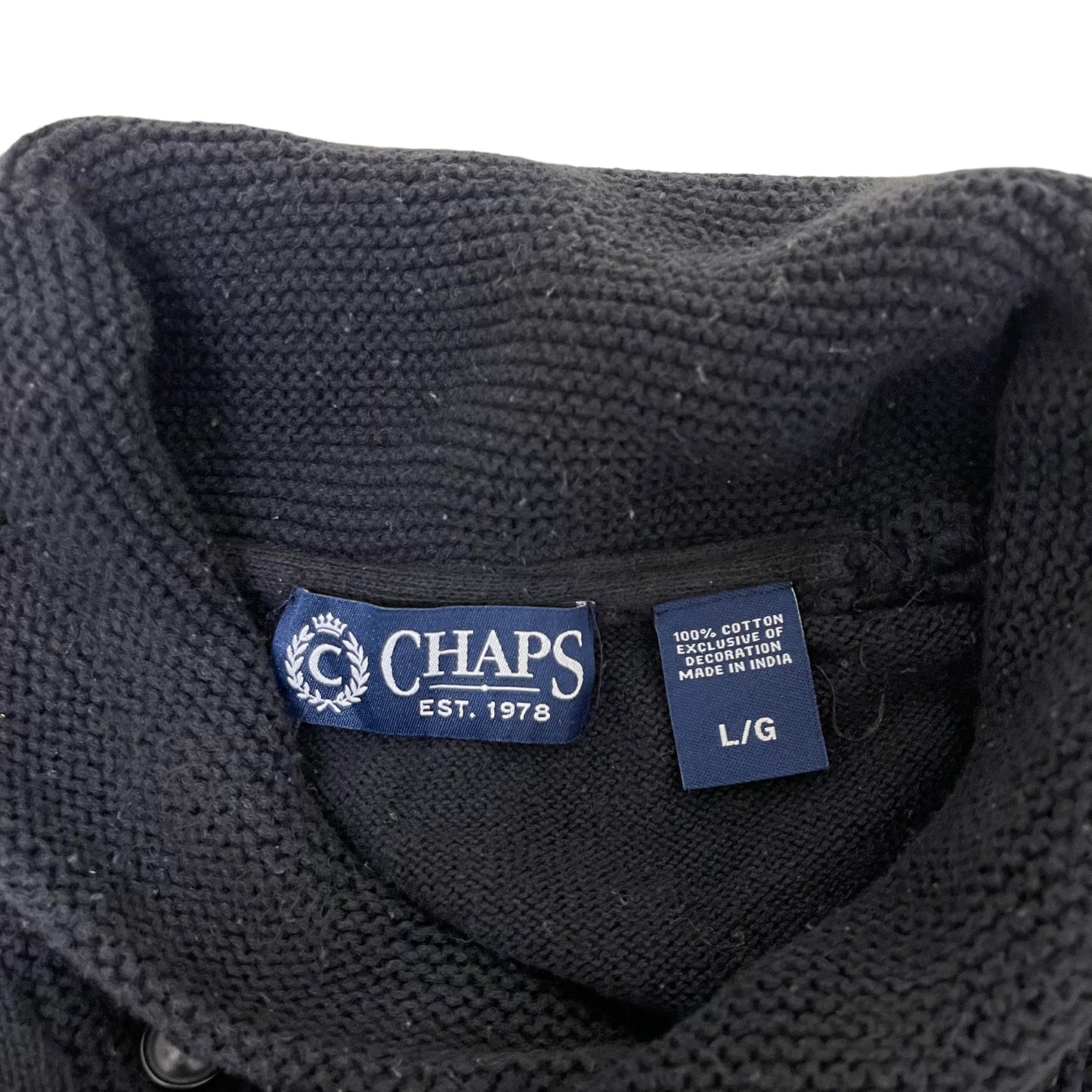 GC50 CHAPS ニット セーター ブラック メンズ サイズL