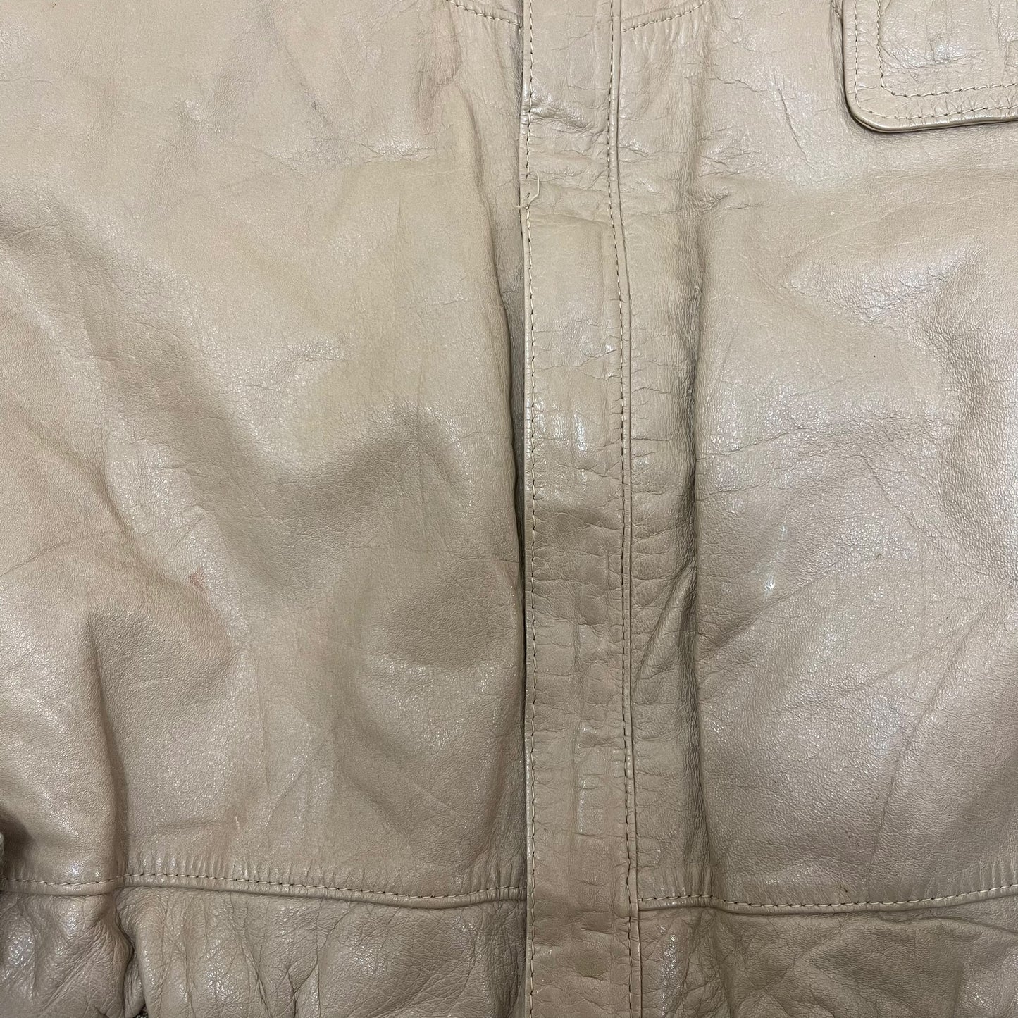 GC282 SILTON レザージャケット ジャケット ジップアップ ベージュ メンズ サイズ44