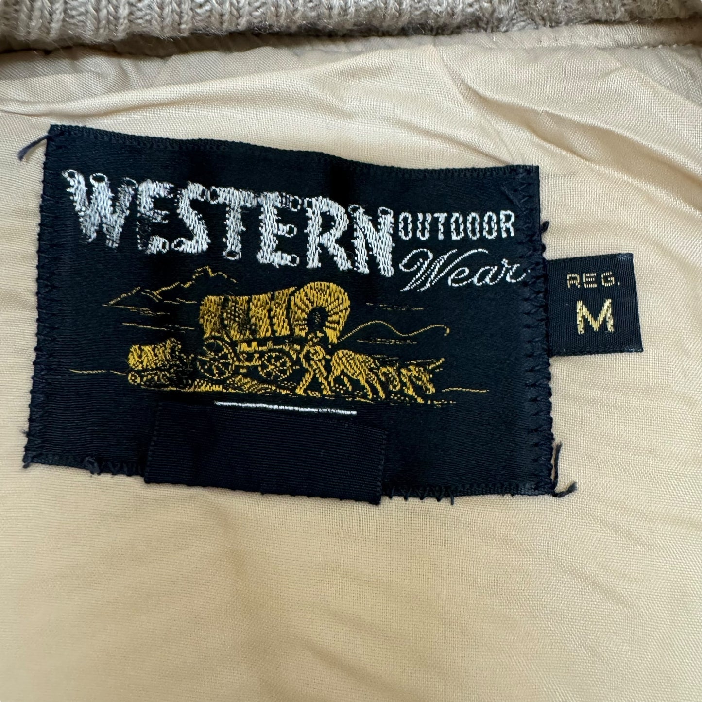 GC953 WESTERN OUTDOOR ベスト ウインナーキルティングベスト コットンベスト 中綿ベスト ベージュ メンズ サイズM