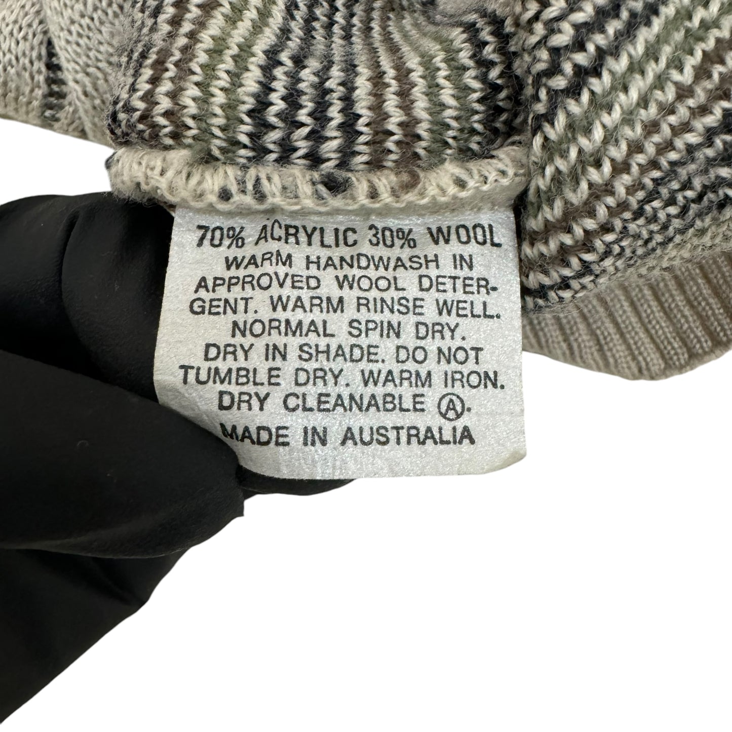 GC972 Rapp KNITWEAR アクリルニット ウールニット ニットセーター Vネックセーター プルオーバーニット 長袖 ベージュ系 メンズ サイズL