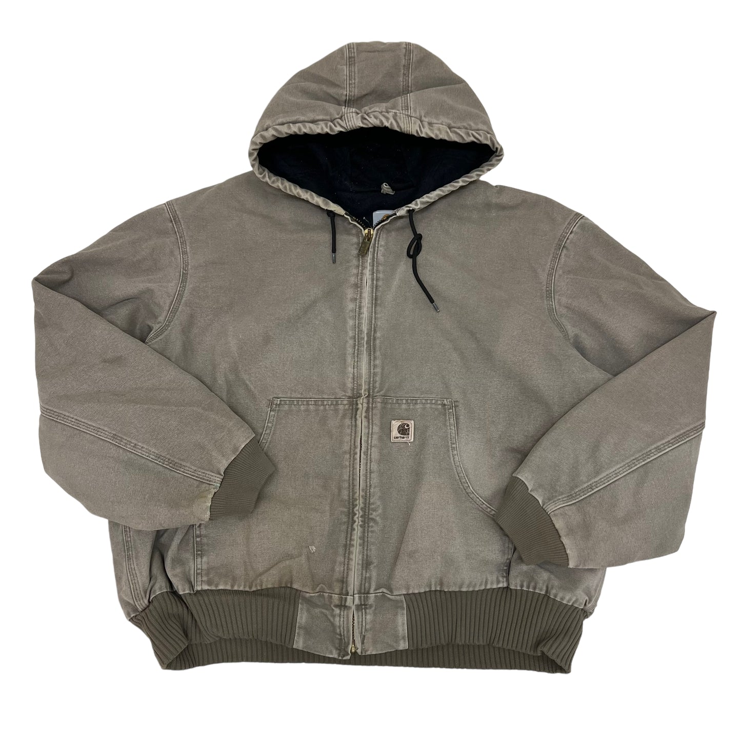 GM125 Carhartt カーハート 長袖 ジップアップ ダックジャケット 上着 羽織り トップス グレージュ系 メンズ 実寸参考