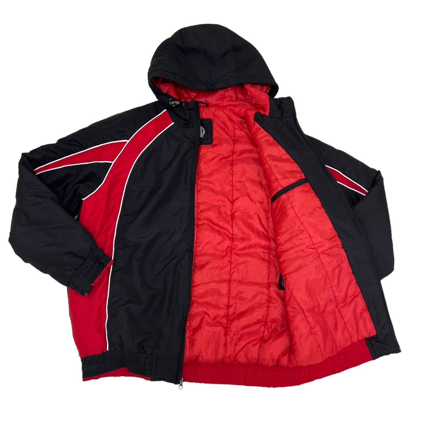 GM198 NHL CHICAGO BLACKHAWKS シカゴ ブラックホークス 長袖 ジップアップ トップス ブラック レッド メンズ M