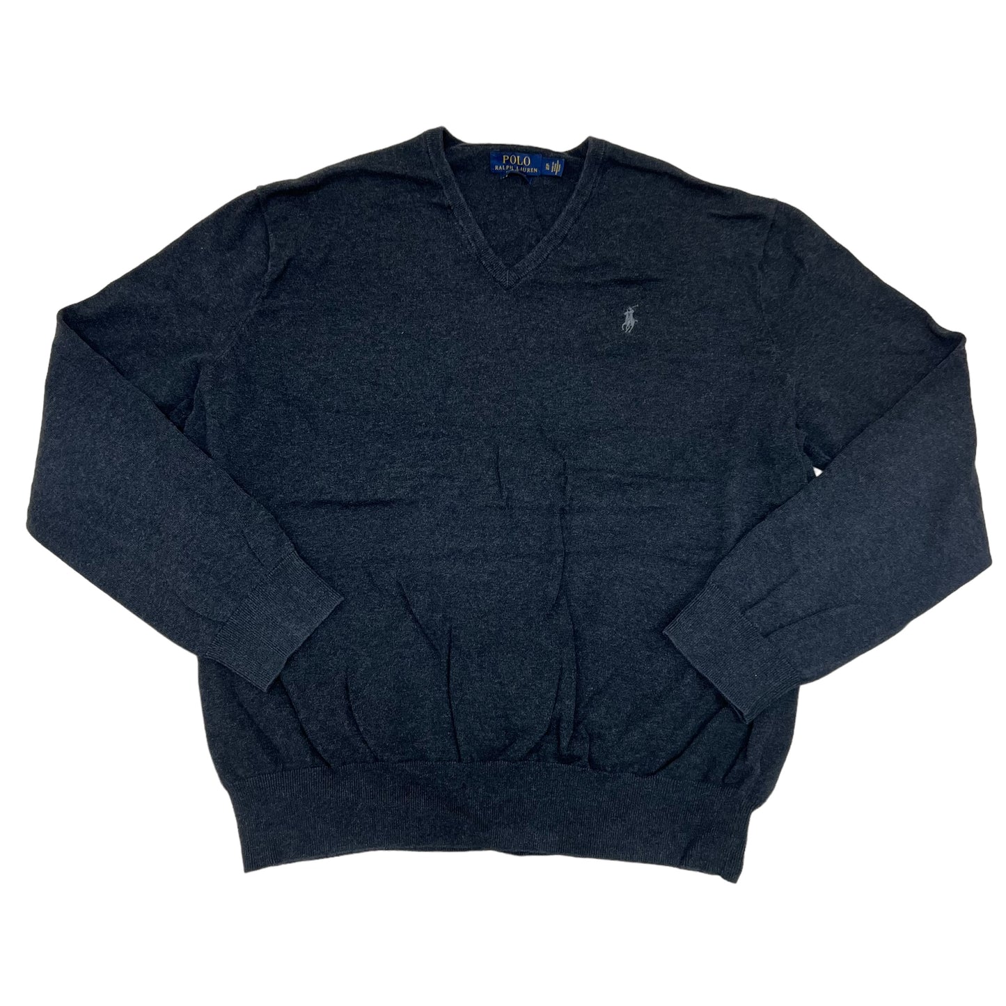 GM268 POLO RALPH LAUREN ポロラルフローレン 長袖 ニット トップス ダークグレー系 メンズ XL