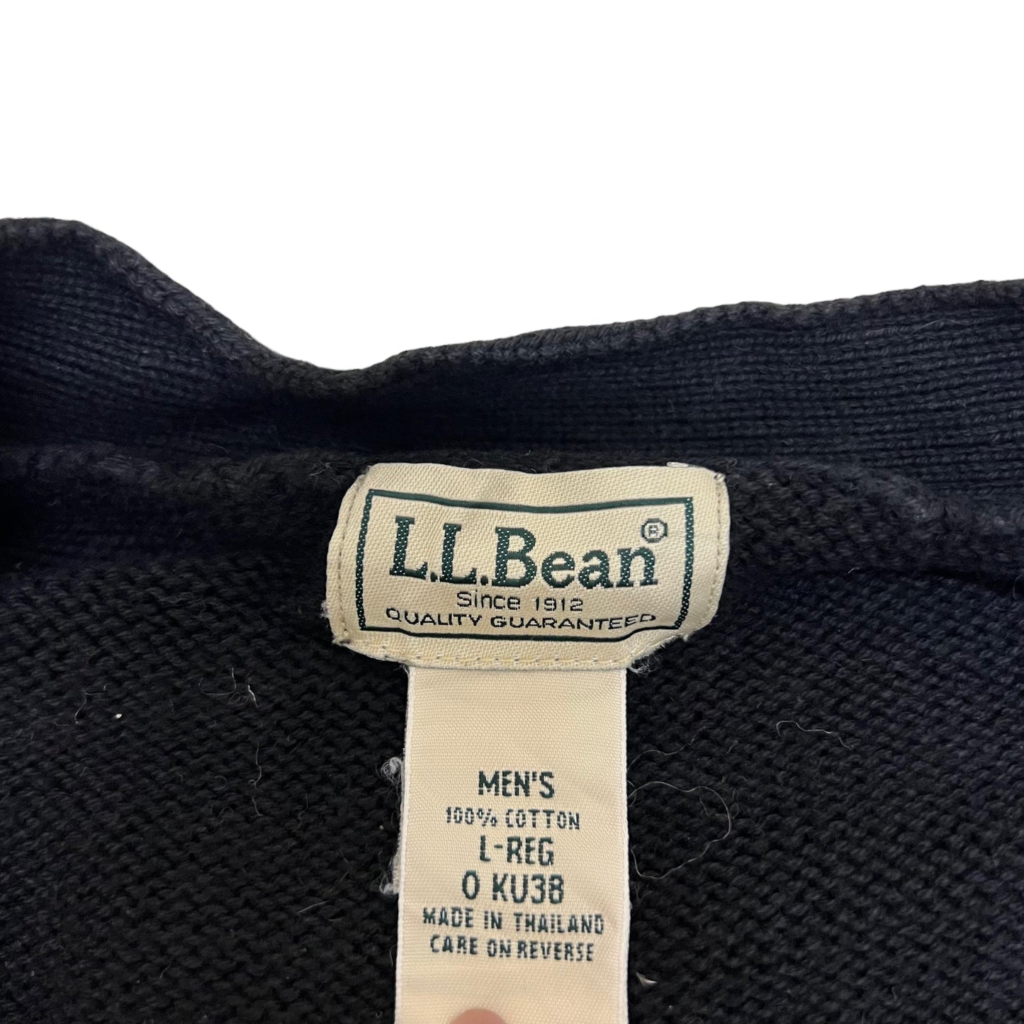 GM3 L.L.Bean エルエルビーン ニット カーディガン 羽織り トップス ブラック メンズ サイズ L