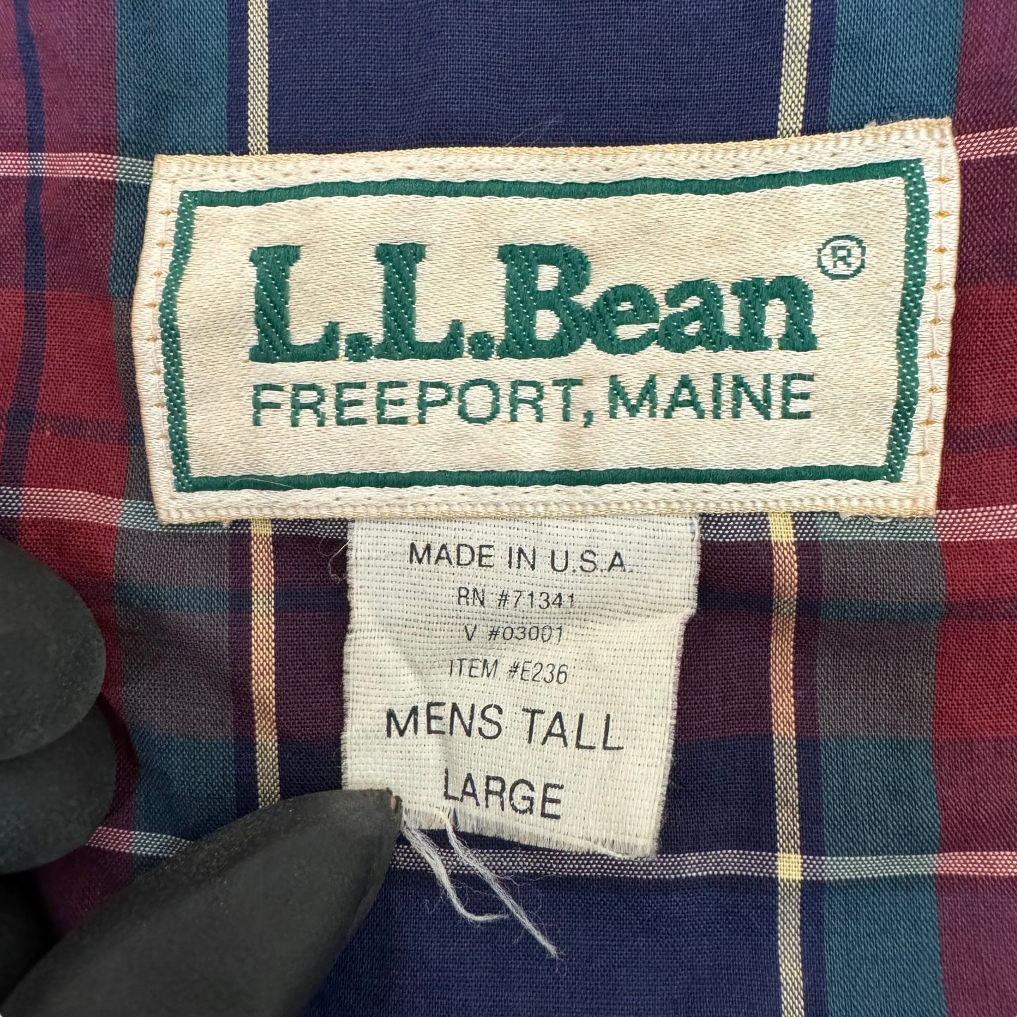 GC936 USA製 アメリカ製 L.L.Bean エルエルビーン ナイロンジャケット ジャケット トップス 羽織り 上着 レッド メンズ サイズL
