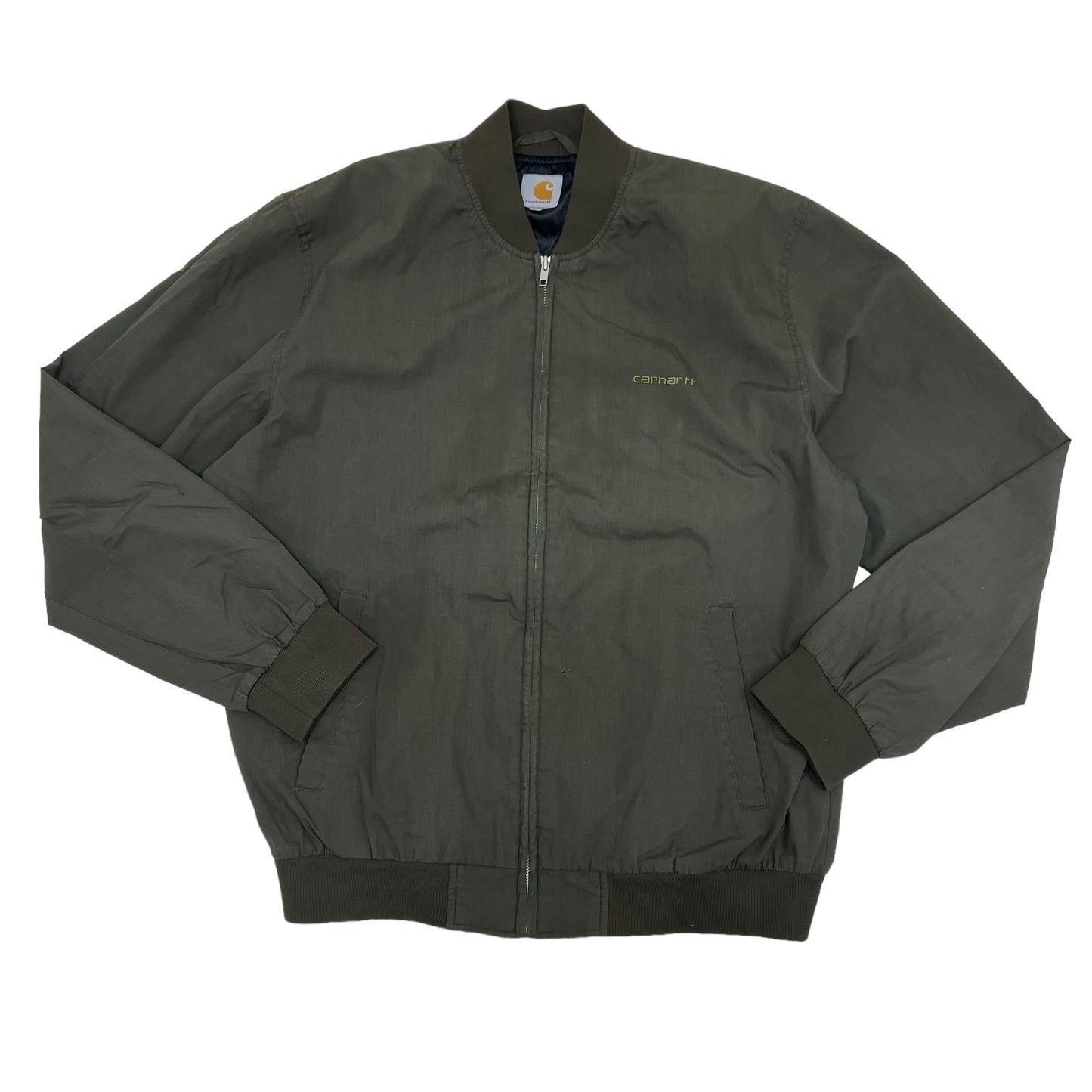 GM207 Carhartt カーハート 長袖 ジップアップ ジャケット 上着 羽織り トップス カーキ系 メンズ XL