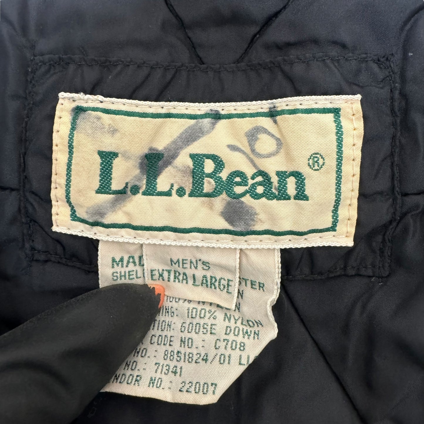 GC942 L.L.Bean エルエルビーン マウンテンジャケット 中綿コート ジャケット コート 羽織り 長袖 インディゴブルー メンズ サイズXL