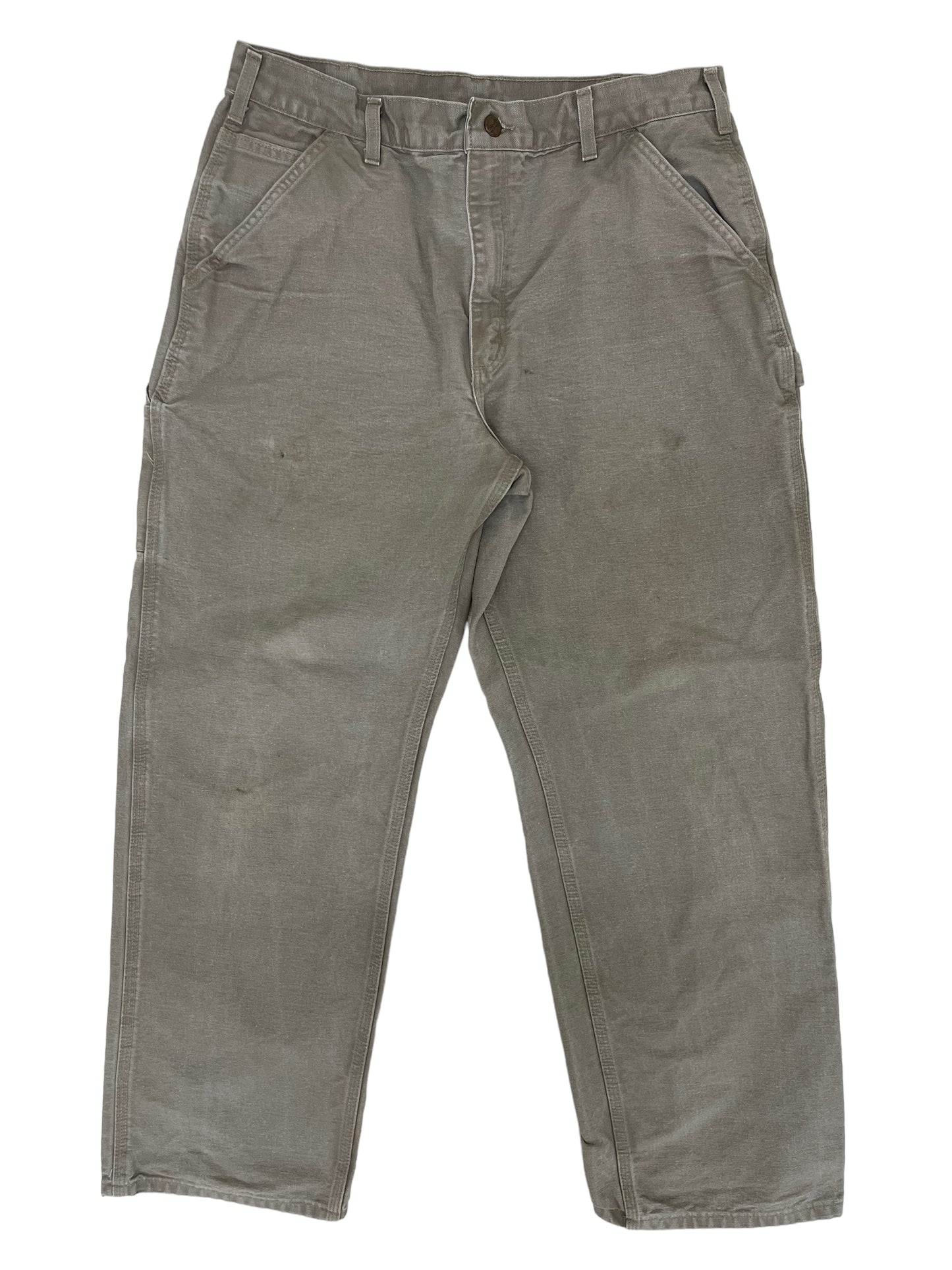 GC81 carhartt ダック生地 ダックパンツ ワークパンツ パンツ グレー メンズ サイズ36×32