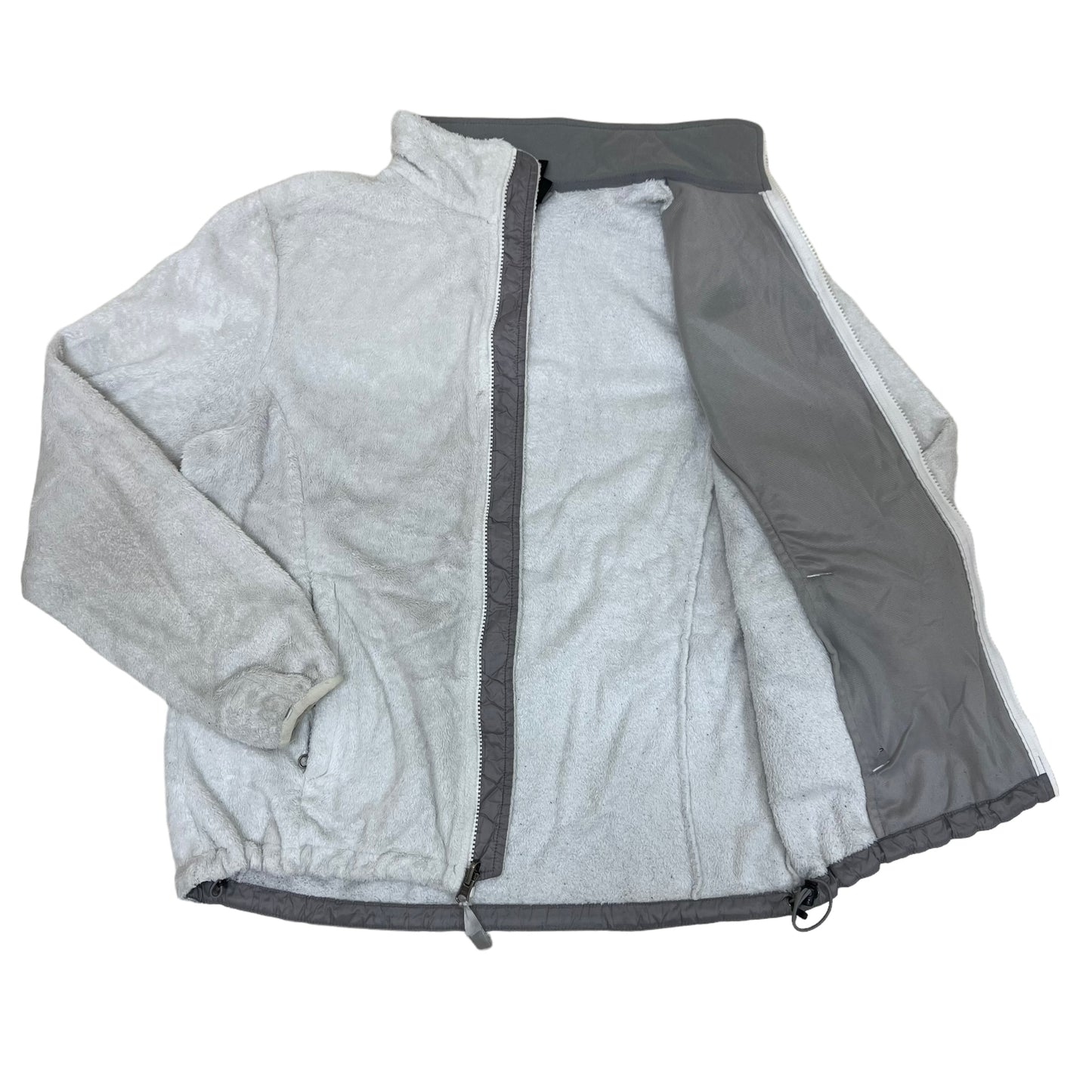 GM394 THE NORTH FACE ザノースフェイス 長袖 フリース ジップアップ ジャケット 上着 羽織り トップス ホワイト系 レディース L