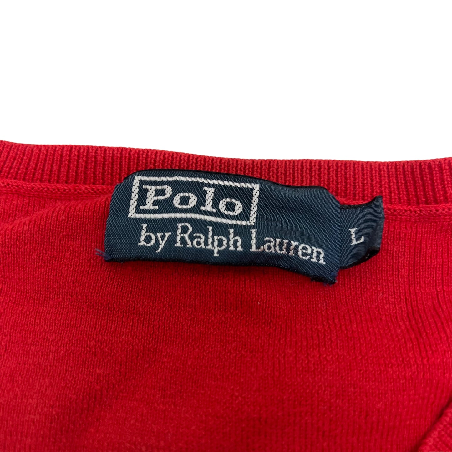 GM255 POLO RALPH LAUREN ポロラルフローレン 長袖 ニット トップス レッド メンズ L