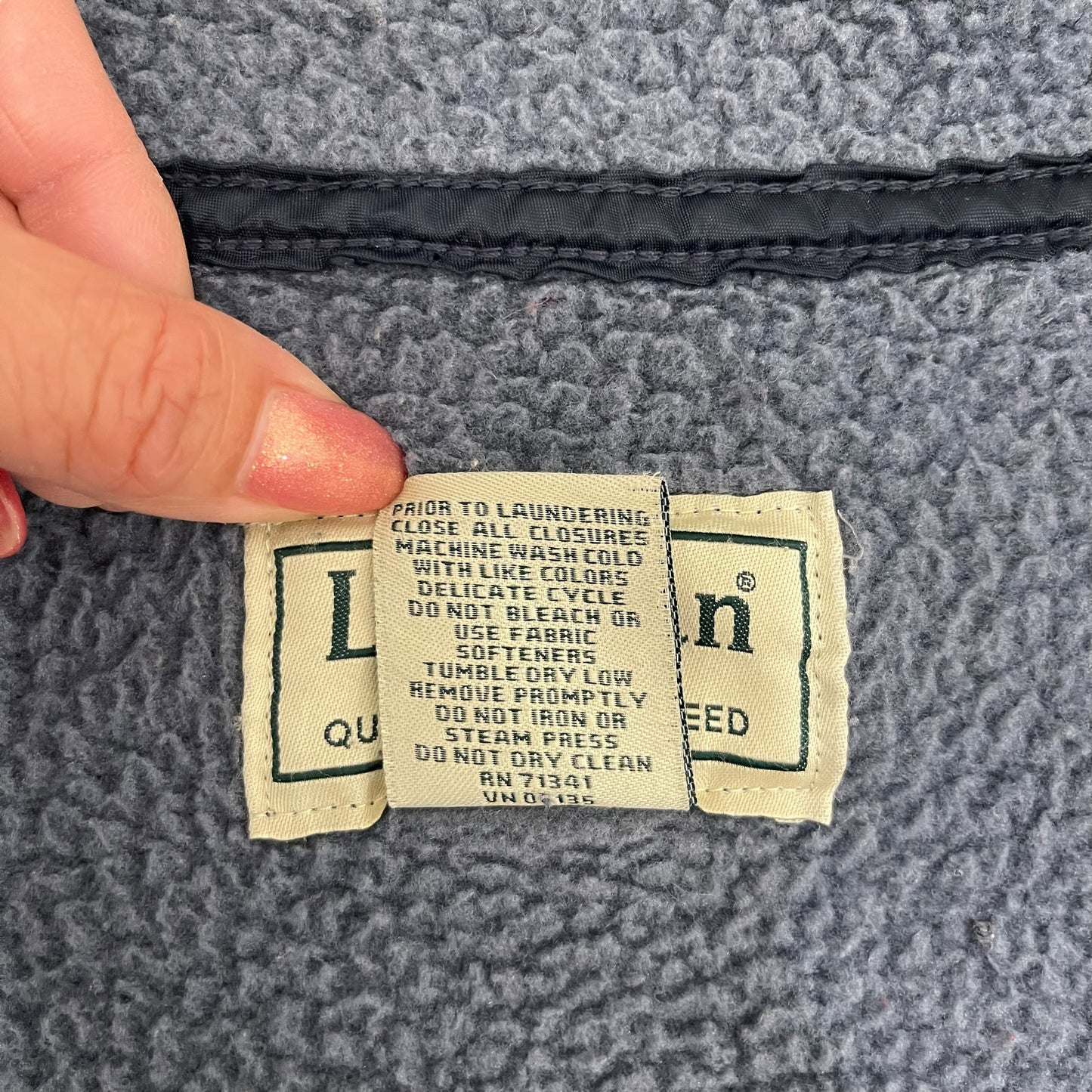 GC455 L.L.Bean フリーストップス フリース ジップアップ トップス ネイビー メンズ サイズXL