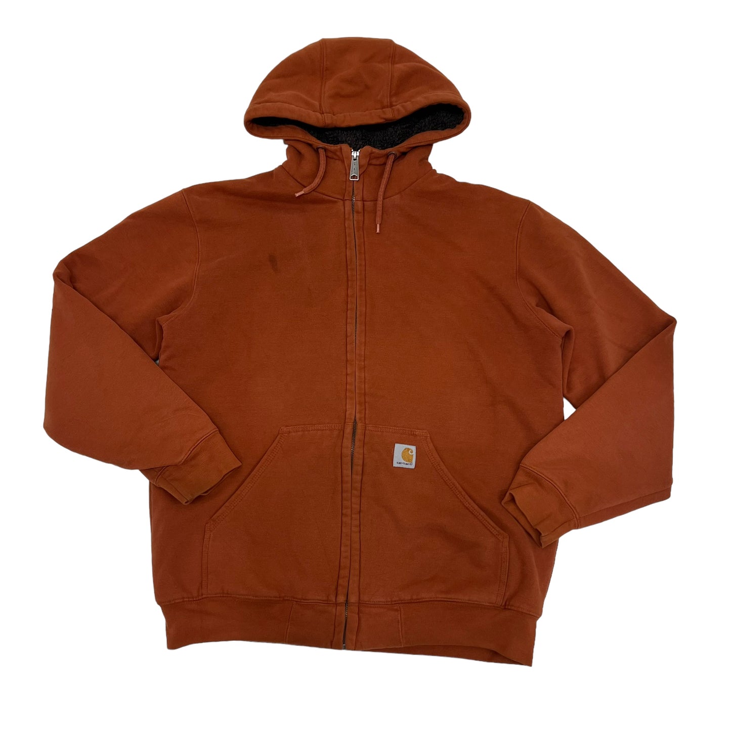 GM213 Carhartt カーハート 長袖 裏ボア ジップアップ パーカー トップス 上着 羽織り ブラウン系 メンズ M