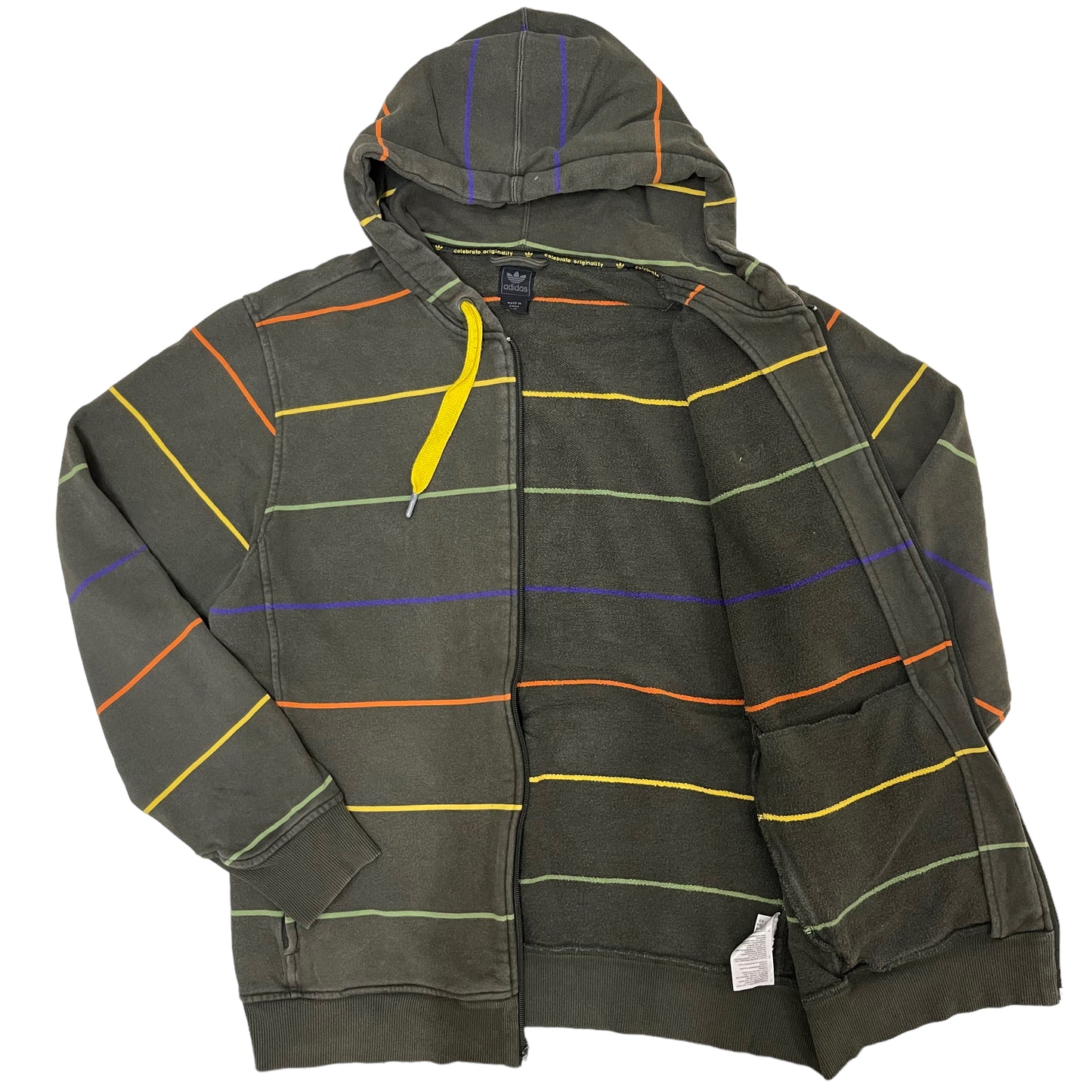 GC36 adidas パーカー カーキ系 ジップアップ メンズ サイズL