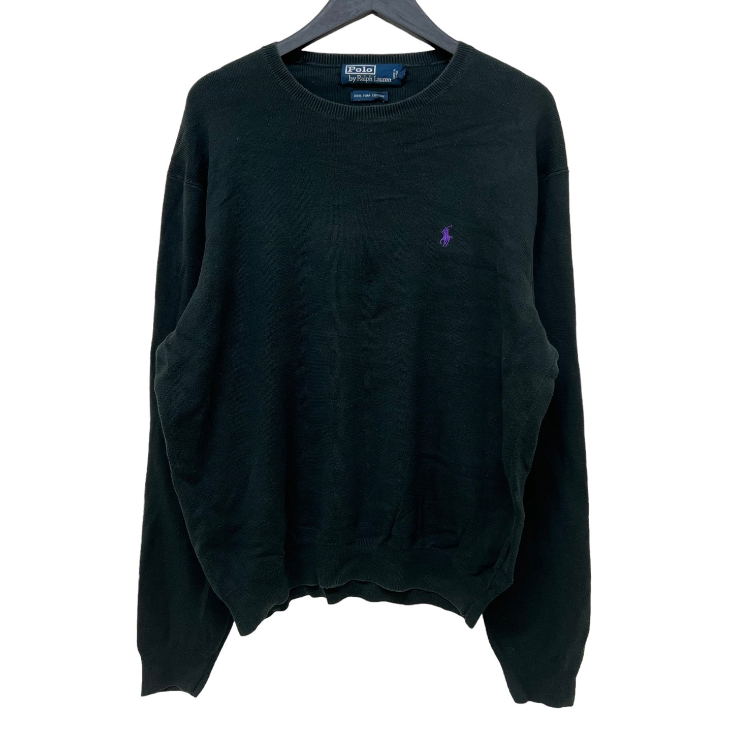 GM273 POLO RALPH LAUREN ポロラルフローレン 長袖 ニット トップス ブラック系 メンズ L