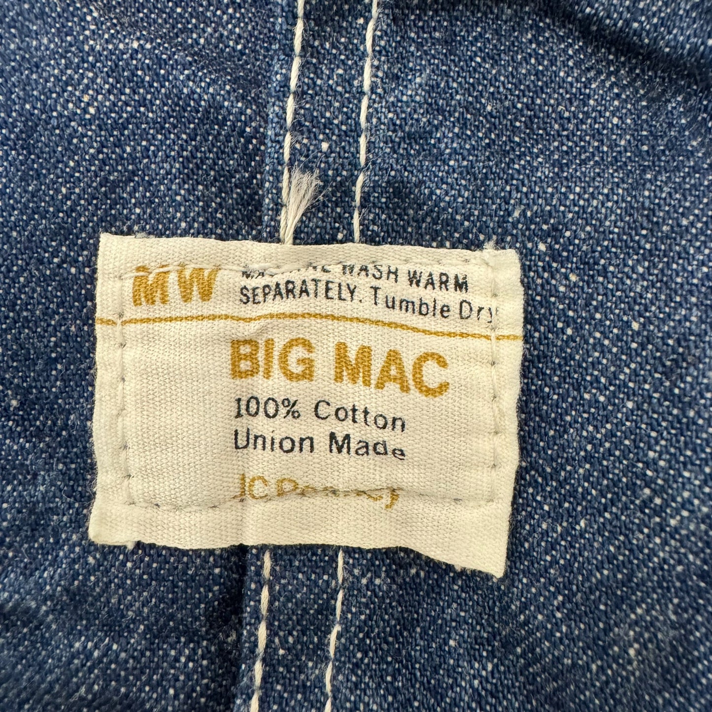 GC958 BIG MAC デニムオーバーオール ツナギ デニムサロペット デニム パンツ コットンパンツ コットン 綿 100% インディゴブルー メンズ