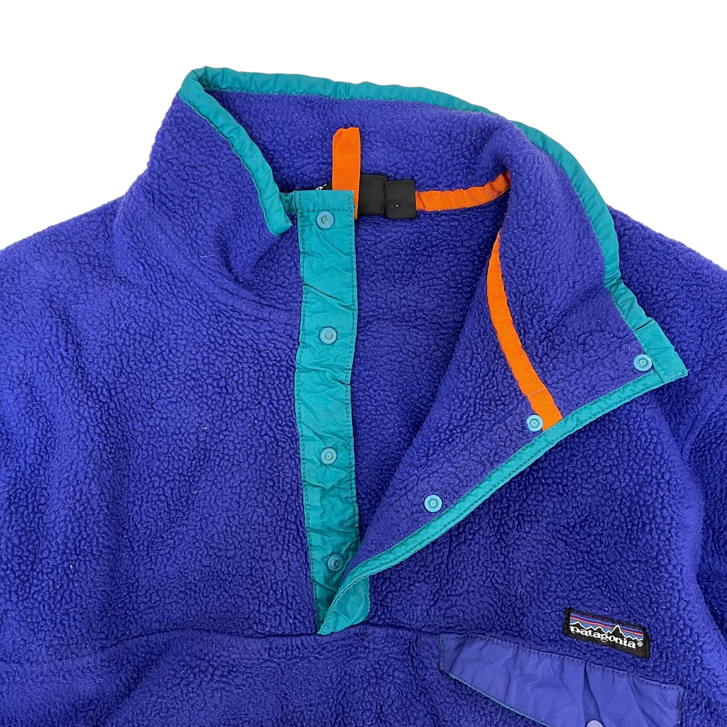 GC270 USA製 patagonia フリーストップス トップス ハーフスナップボタン ブルー系 サイズM