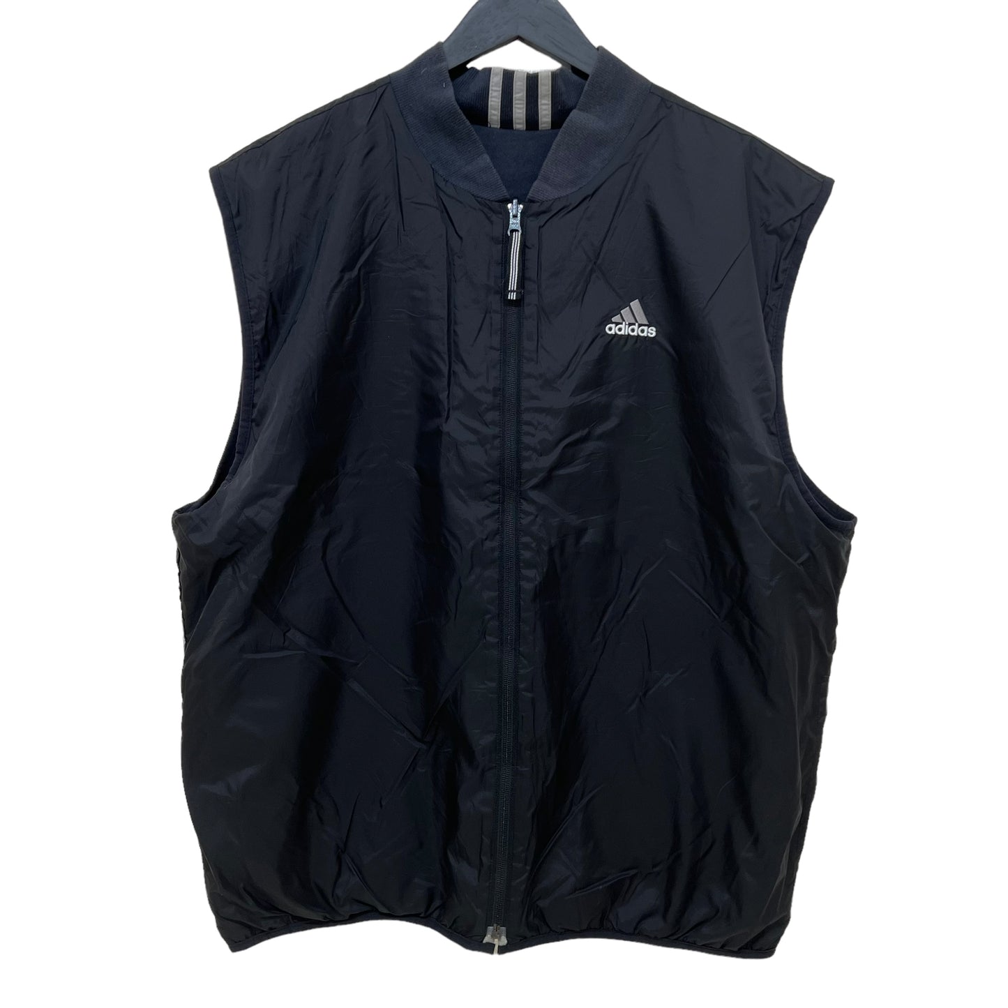 GM201 adidas アディダス NO.0003 ノースリーブ ジップアップ ベスト リバーシブル グレー ブラック メンズ 実寸参考