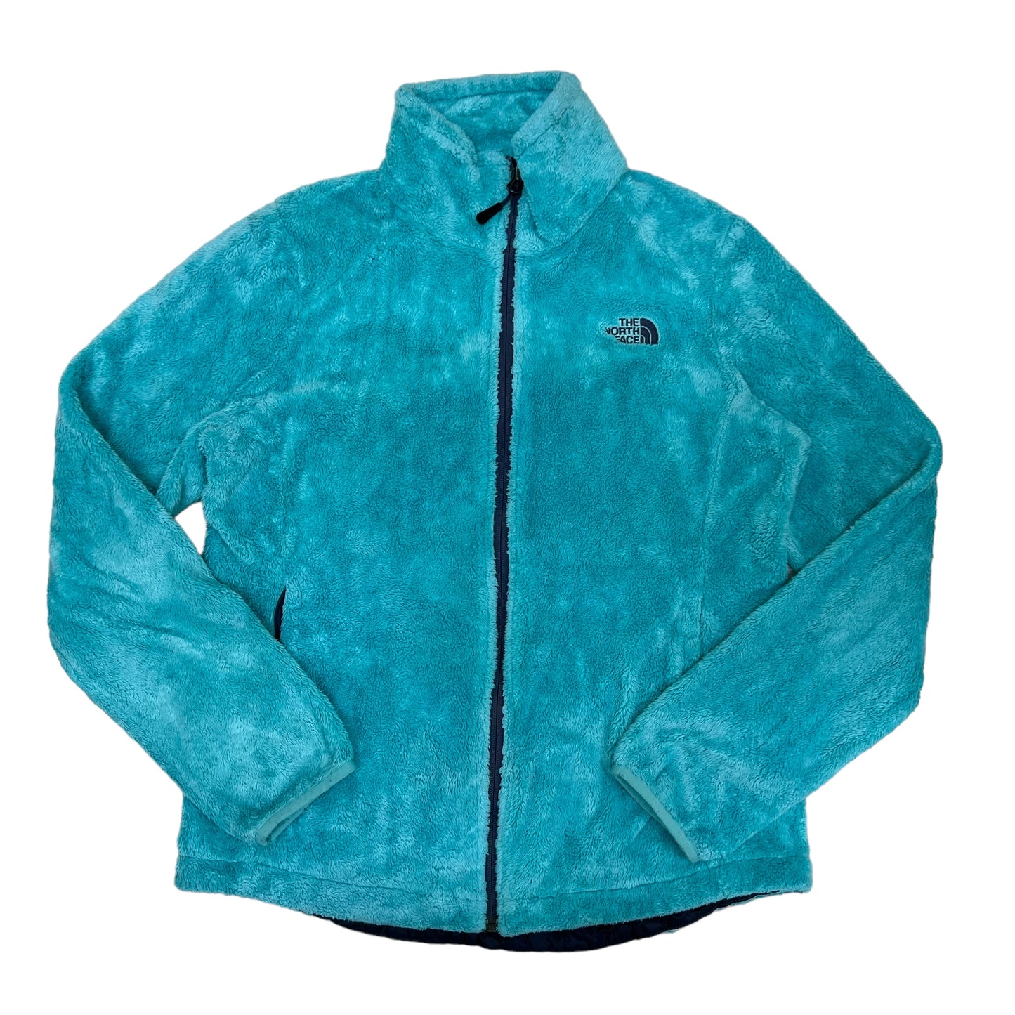 GM393 THE NORTH FACE ザノースフェイス 長袖 ジップアップ フリース ジャケット 上着 羽織り トップス 水色系 レディース M