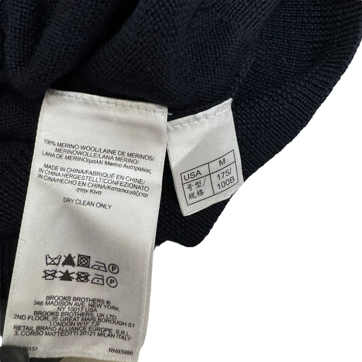 GC888 BROOKS BROTHERS ブルックスブラザーズ ニットセーター ウールニット ウール100% ニット ハーフボタン 長袖 ブラック メンズ サイズM