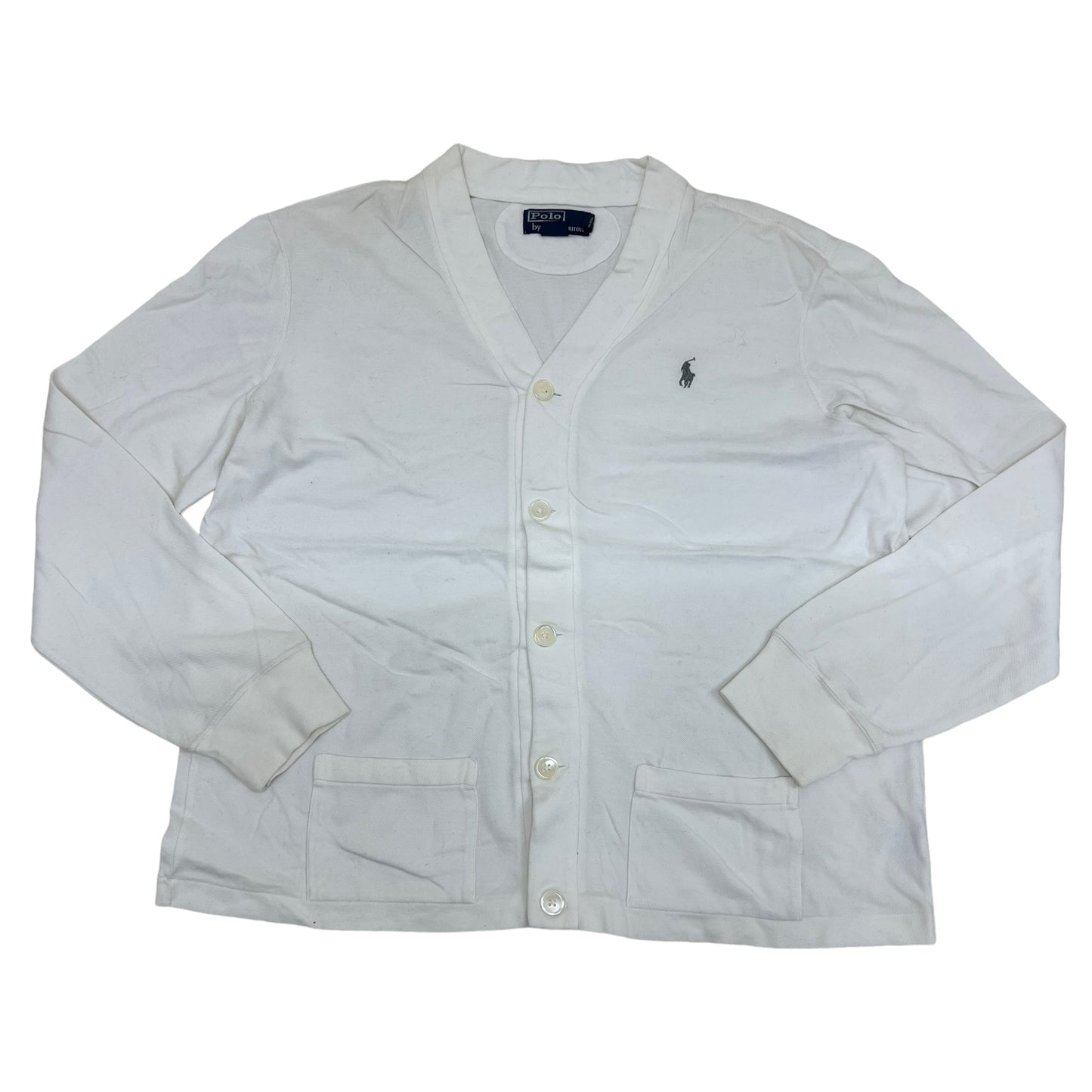 GM233 POLO RALPH LAUREN ポロラルフローレン 長袖 カーディガン トップス ホワイト メンズ XL