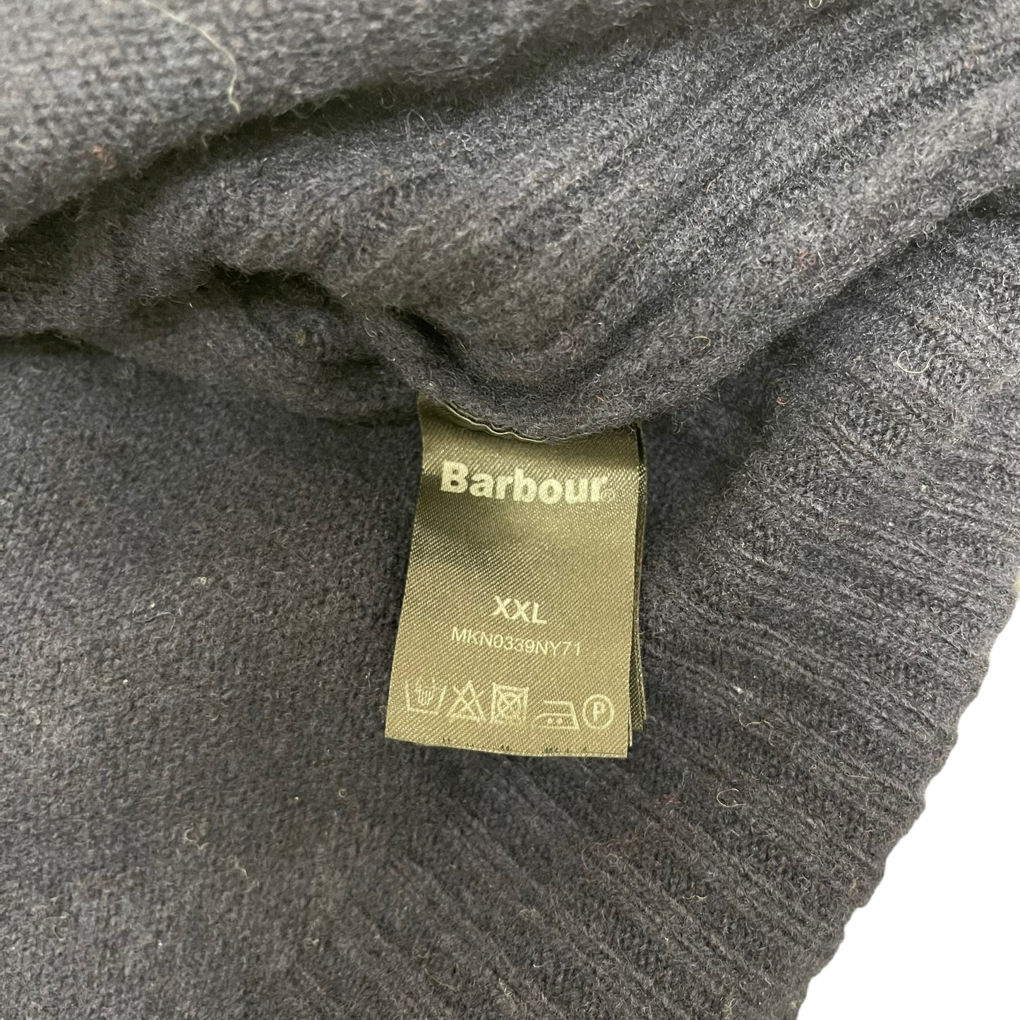 GC235 Barbour ニット セーター ハーフジップアップ トップス ネイビー メンズ サイズXXL