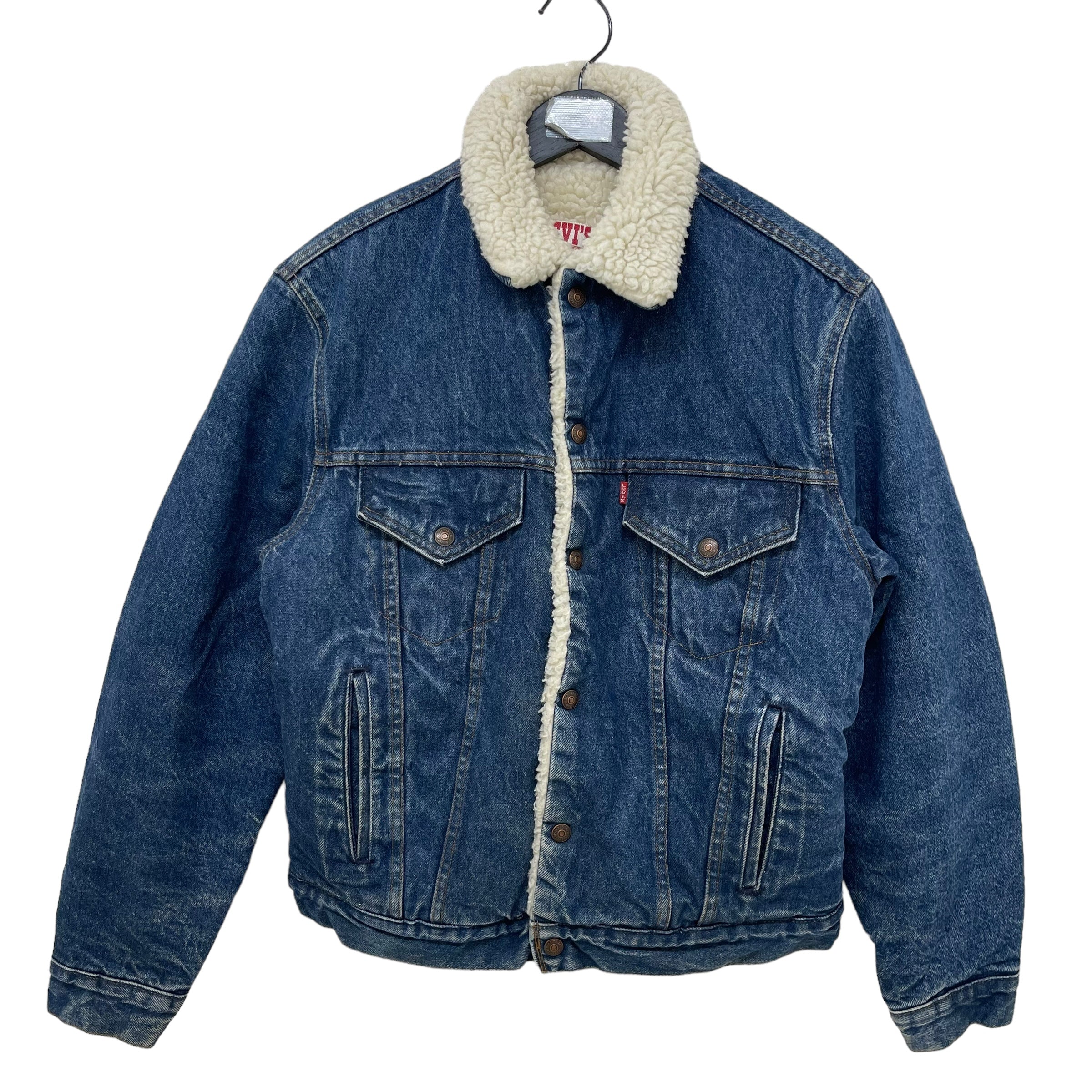 GC219 USA製 LEVIS デニムジャケット 裏ボアジャケット 裏ボア ブルー系 サイズ38