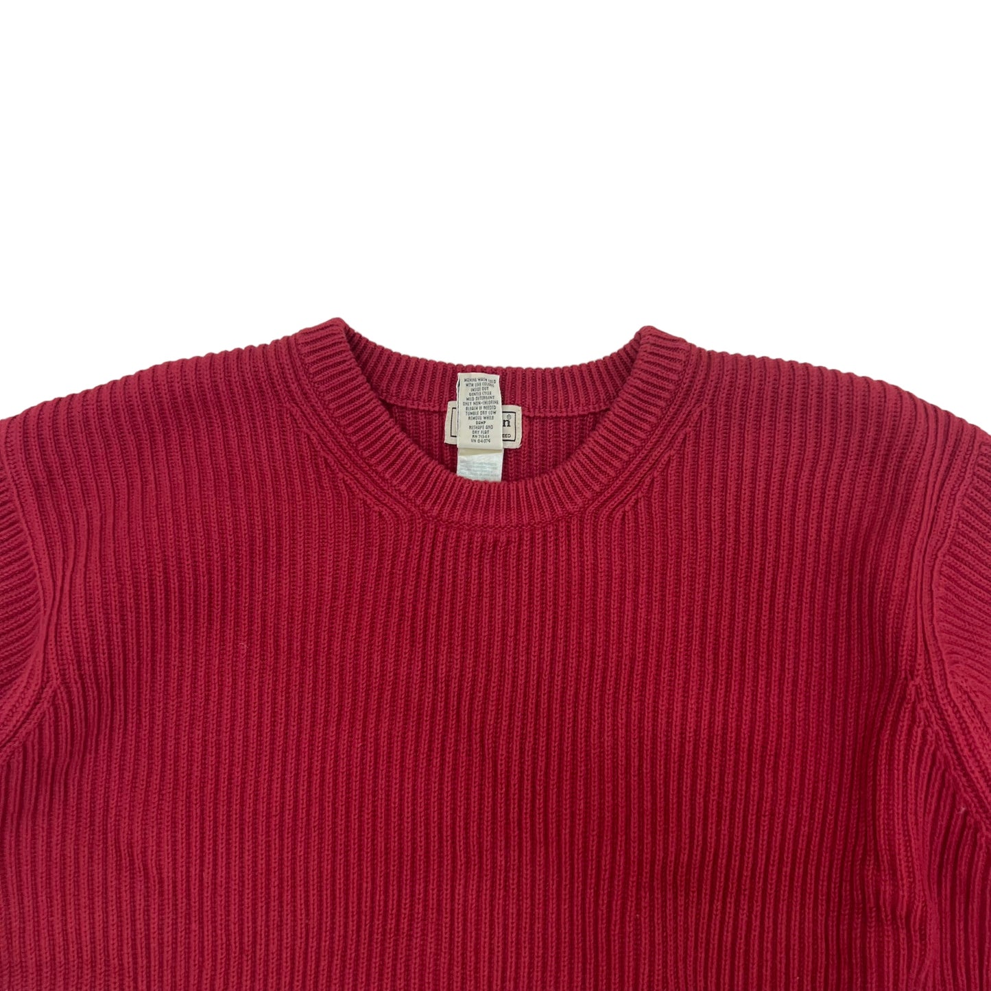 GM359 L.L.Bean エルエルビーン 長袖 ニット セーター トップス プルオーバー レッド メンズ XXL
