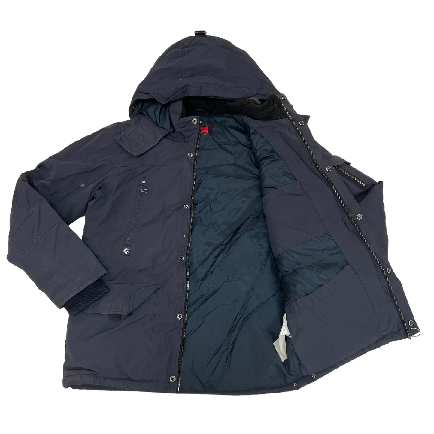 GM193 Levi's リーバイス 長袖 ジップアップ アウター トップス 羽織り 上着 ブラック系 メンズ 実寸参考
