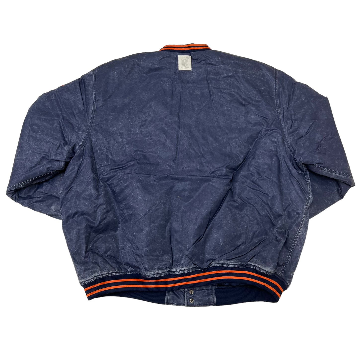 GM178 Reebok リーボック NFL GRIDIRON CLASSIC 長袖 スタジャン トップス ネイビー系 メンズ 3XL