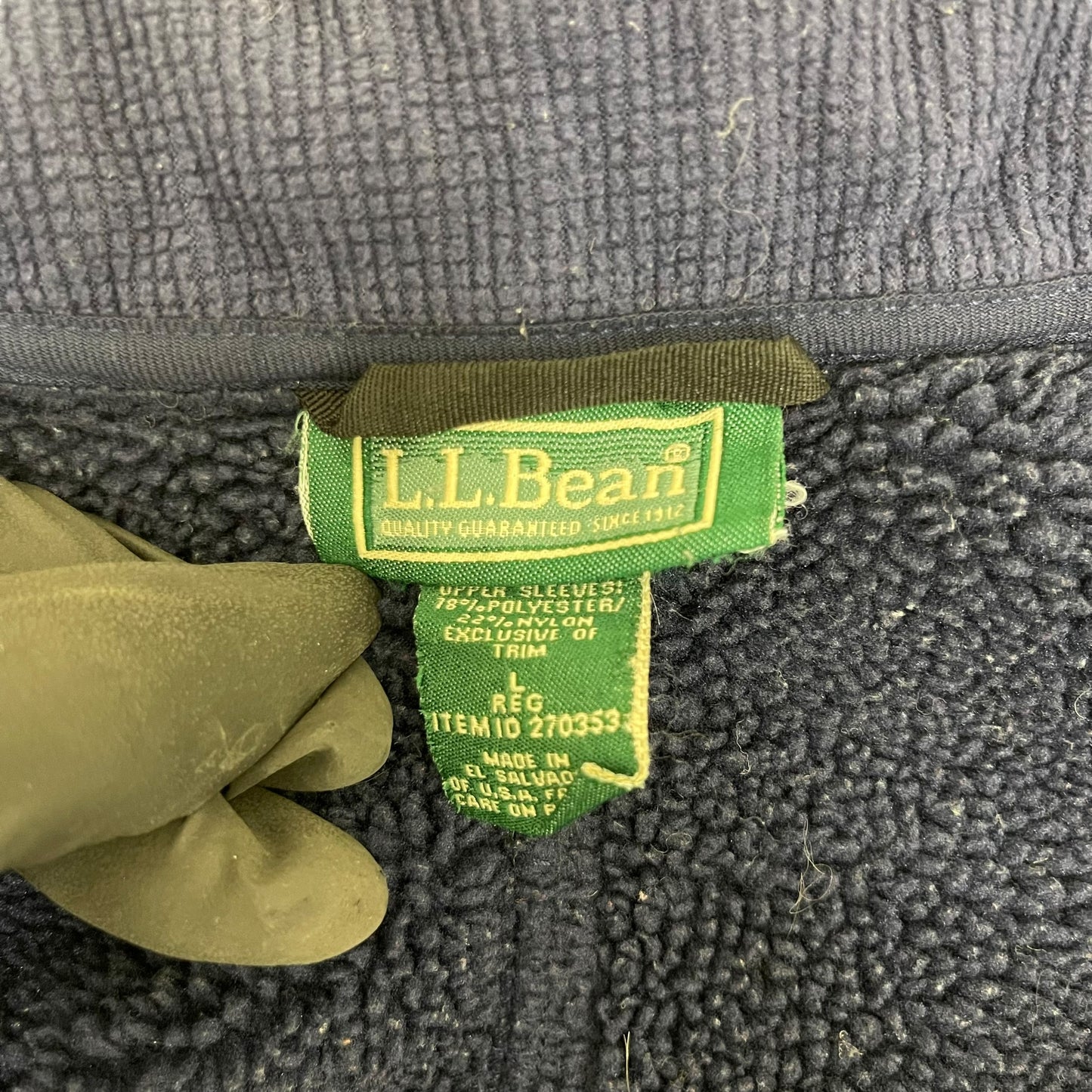 GC302 L.L.Bean フリーストップス トップス ジップアップ ネイビー メンズ サイズL