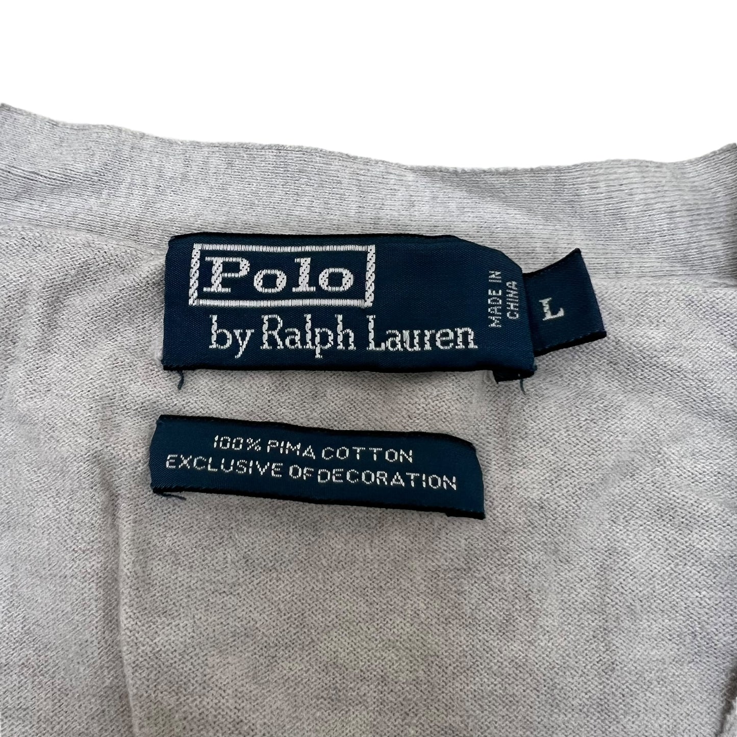 GM237 POLO RALPH LAUREN ポロラルフローレン 長袖 ニット カーディガン トップス グレー メンズ L