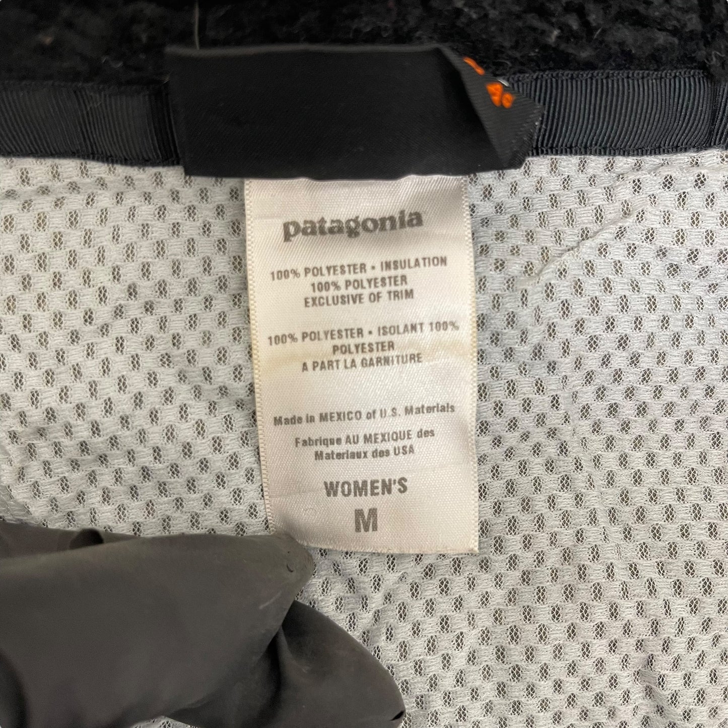 GC329 patagonia SYNGHILLA フリーストップス 切り替え トップス ジップアップ ブラック レディース サイズM