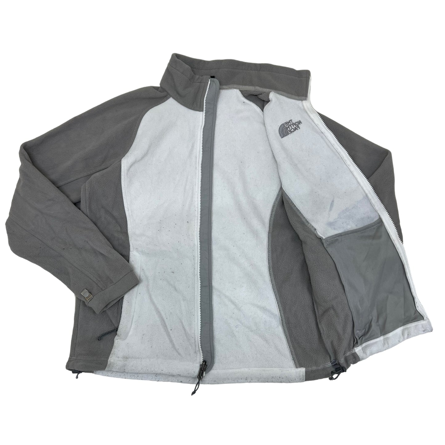 GM380 THE NORTH FACE ザノースフェイス 長袖 フリース ジャケット 上着 羽織り トップス グレー系 レディース M