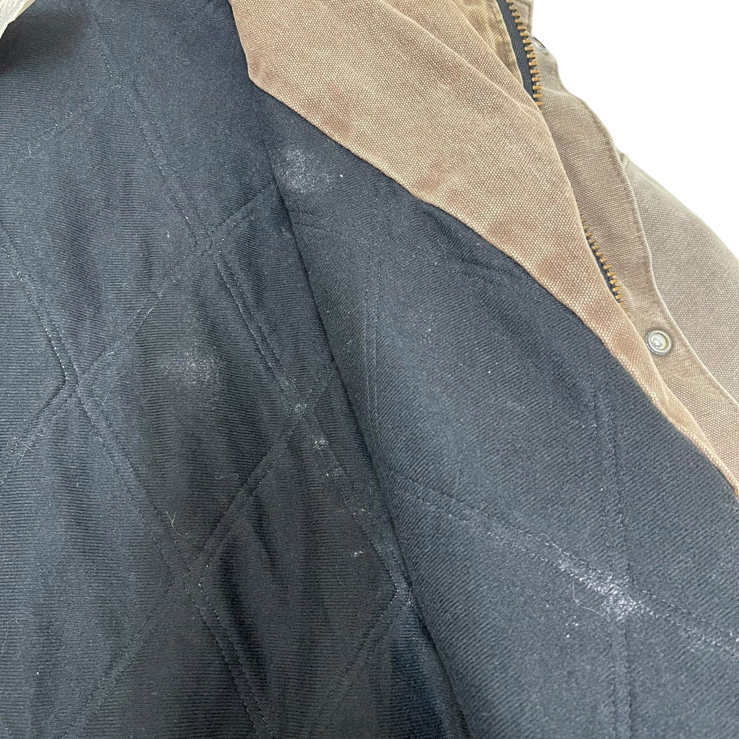 GC258 USA製 carhartt ダックジャケット ダック地 ジャケット 羽織り ブラウン メンズ サイズ2XL