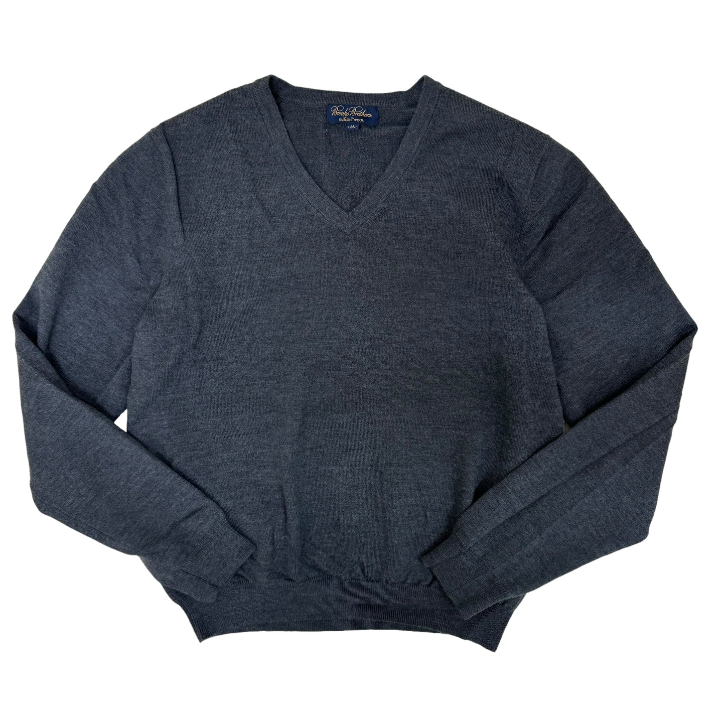 GC868 BROOKS BROTHERS ブルックスブラザーズ ウールニット ニットセーター ニット 長袖 グレー メンズ サイズM