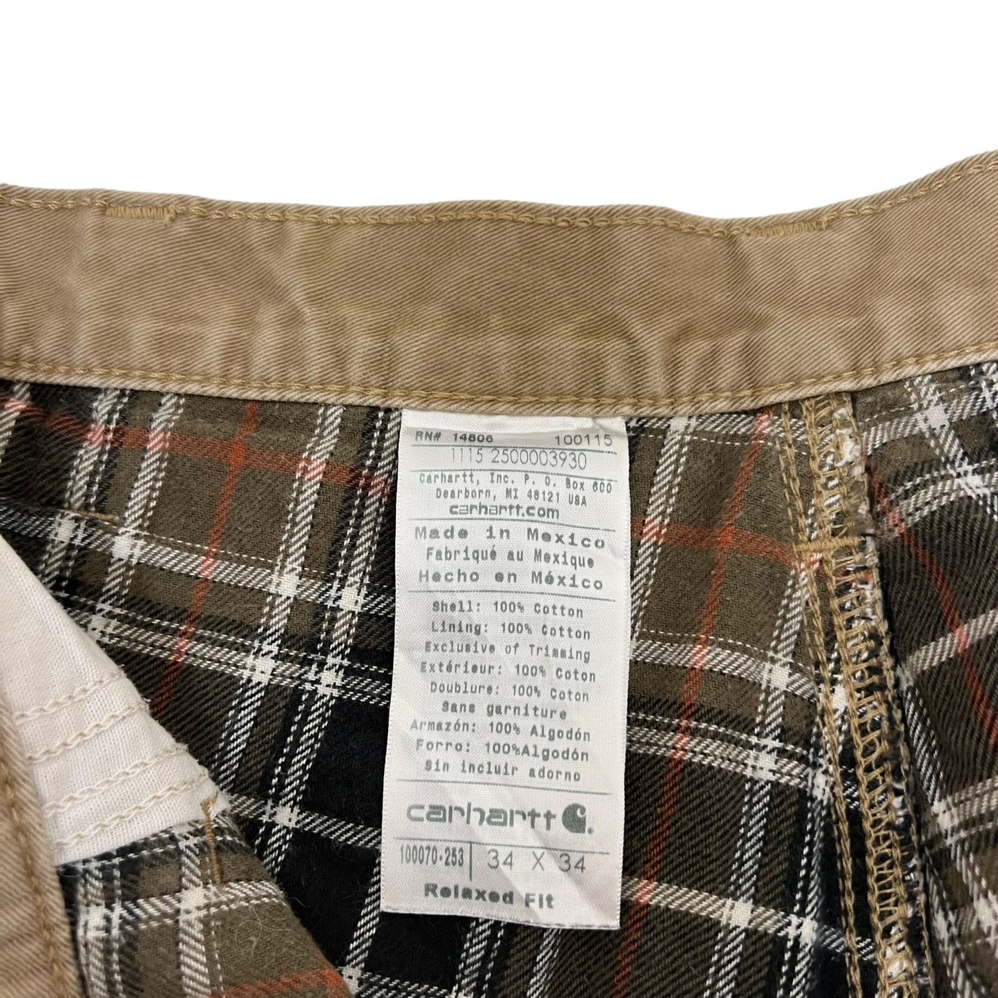 GM187 Carhartt カーハート ペインターパンツ ダックパンツ ロングパンツ 長ズボン ボトムス ベージュ系 メンズ 34