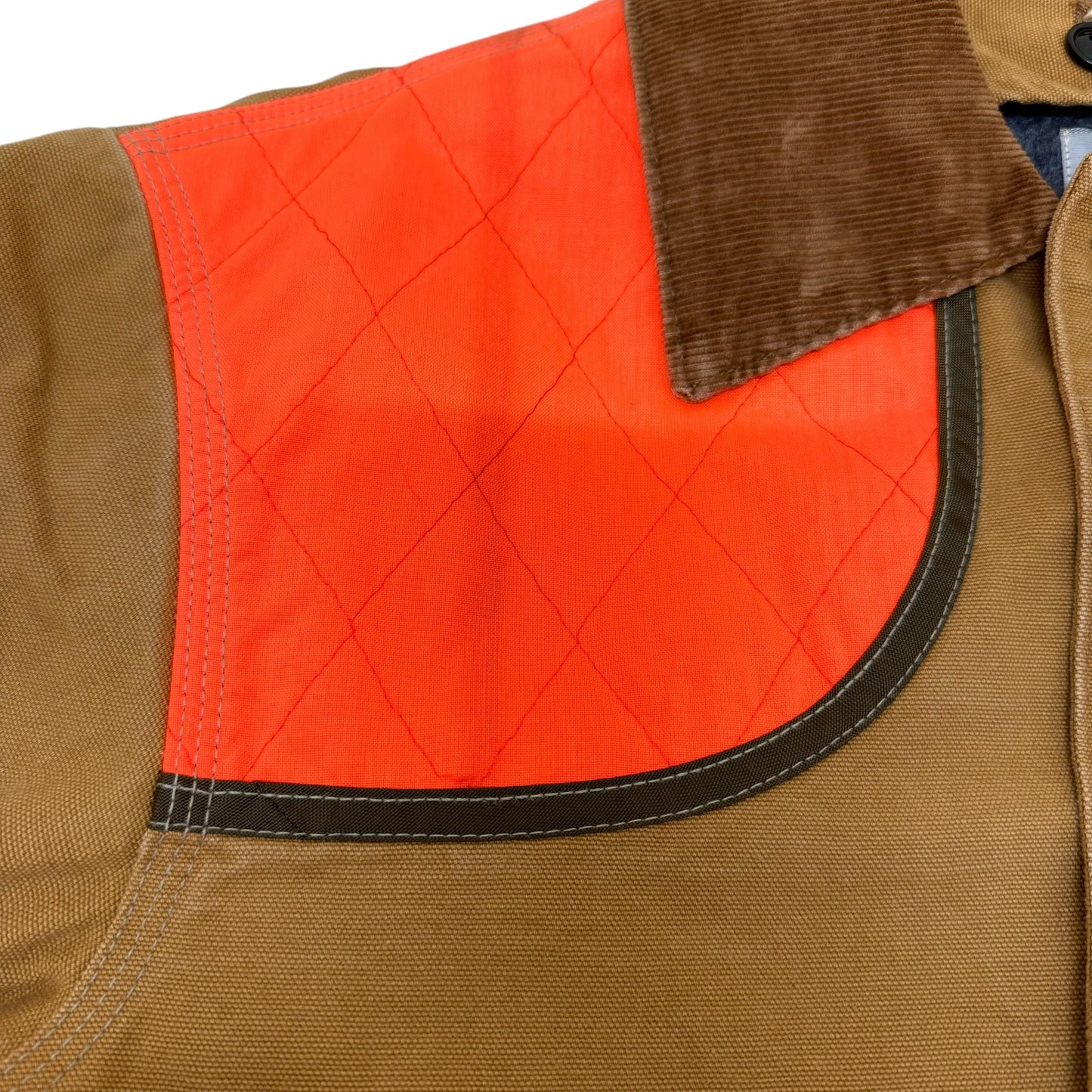 GC930 Carhartt カーハート ハンティングジャケット ダック地 襟元コーデュロイ ジャケット 上着 羽織り ブラウン系 メンズ サイズXL