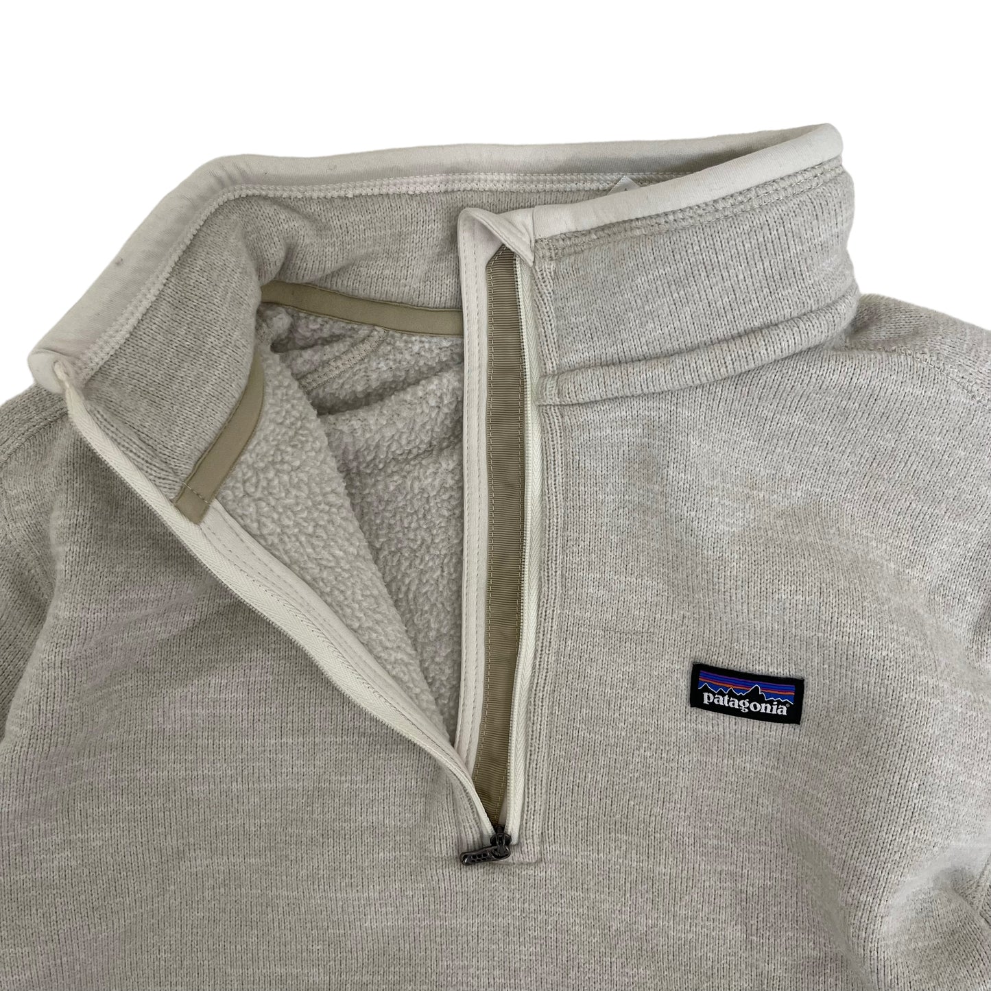 GC249 patagonia フリーストップス ハーフジップアップ トップス オフホワイト 裏起毛 レディース サイズL