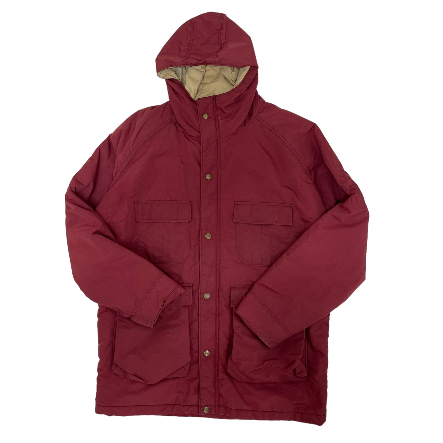 GC357 USA製 L.L.Bean ナイロンジャケット ジャケット ボルドー メンズ サイズM
