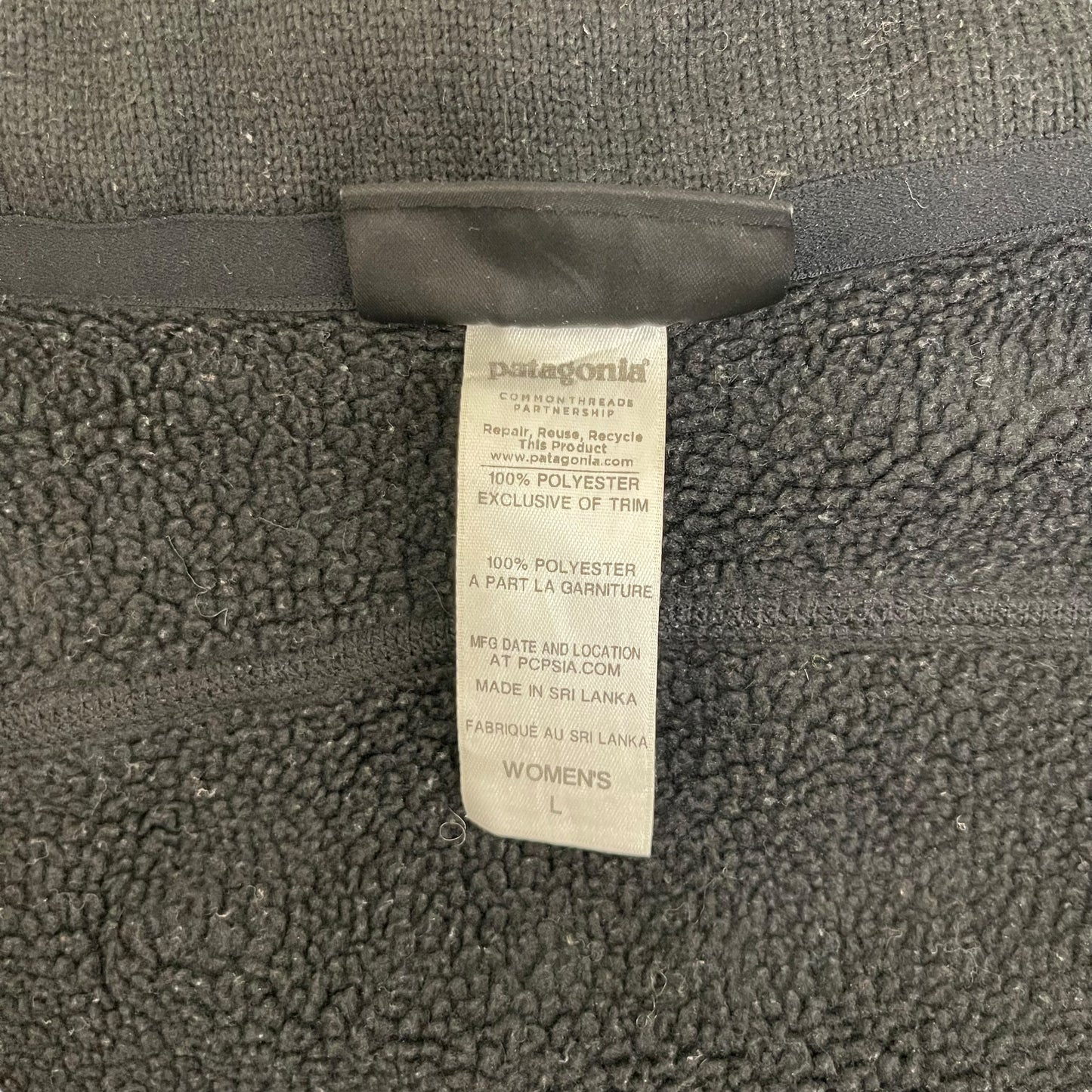 GC261 patagonia フリースベスト ベスト トップス ブラック レディース サイズL