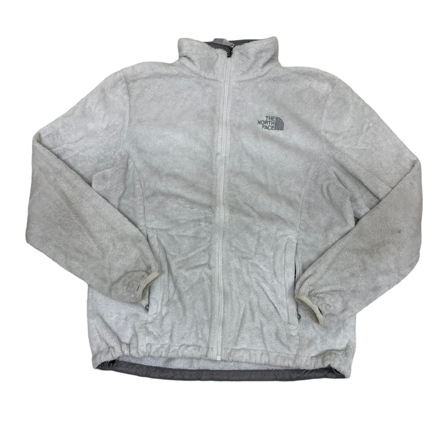 GM394 THE NORTH FACE ザノースフェイス 長袖 フリース ジップアップ ジャケット 上着 羽織り トップス ホワイト系 レディース L