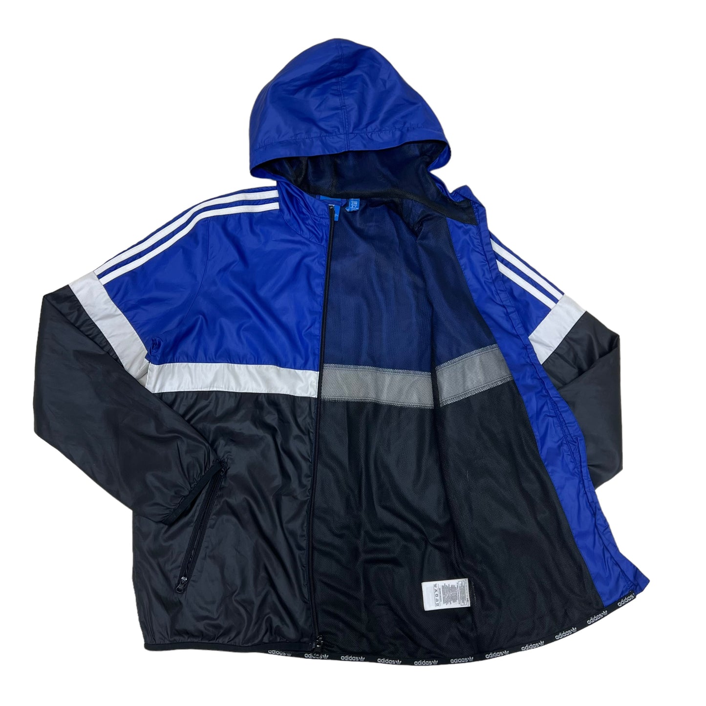 GM335 adidas アディダス 長袖 ジップアップ ジャケット 上着 羽織り トップス ブラック ネイビー キッズ 子供服 160
