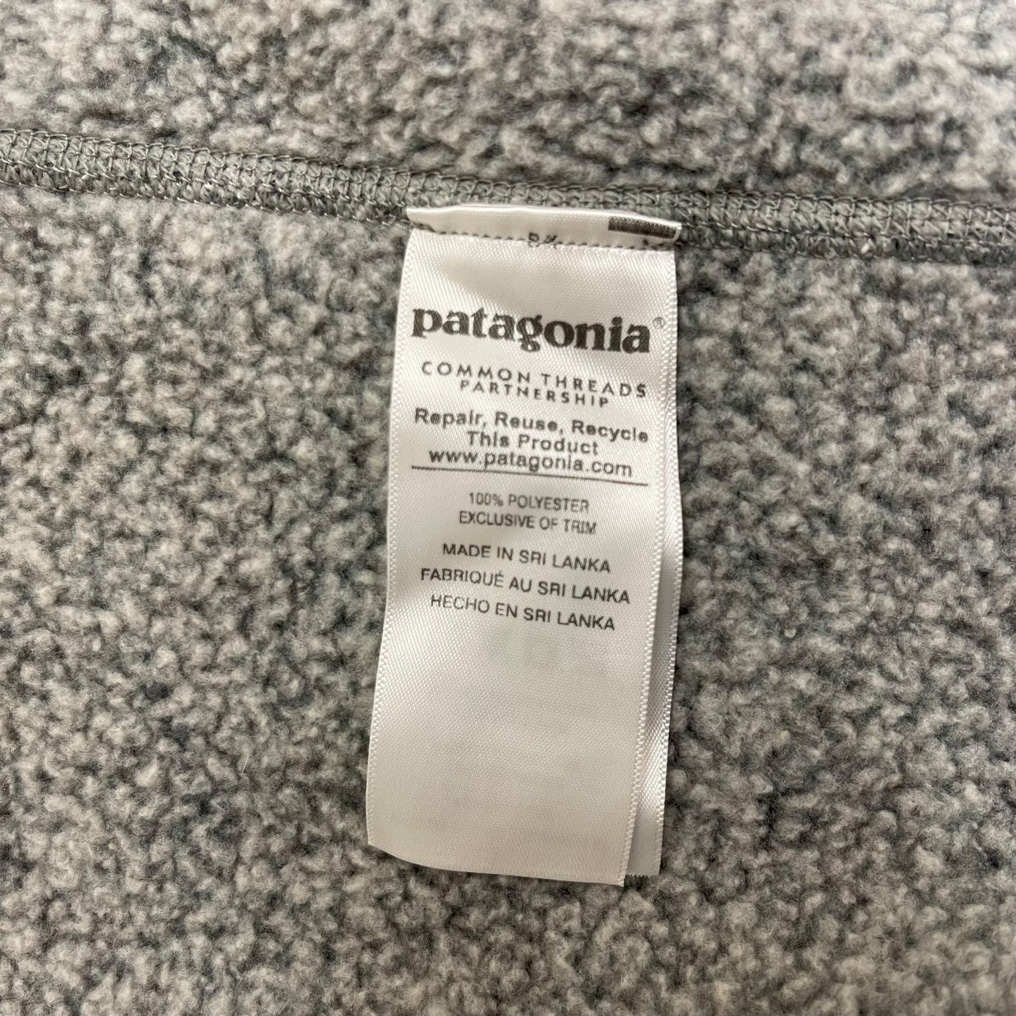 GC252 patagonia フリースベスト ベスト 裏起毛 グレー レディース サイズM