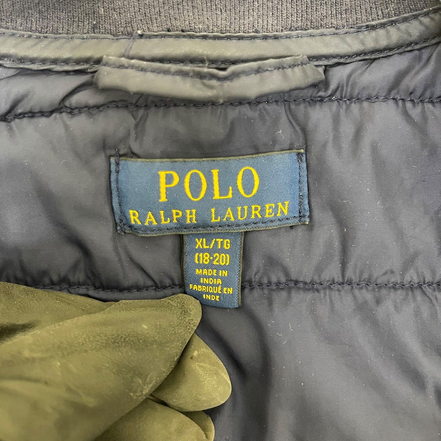 GC326 POLO RALPH LAUREN キルティングジャケット 中綿ジャケット ジャケット ネイビー レディース サイズXL