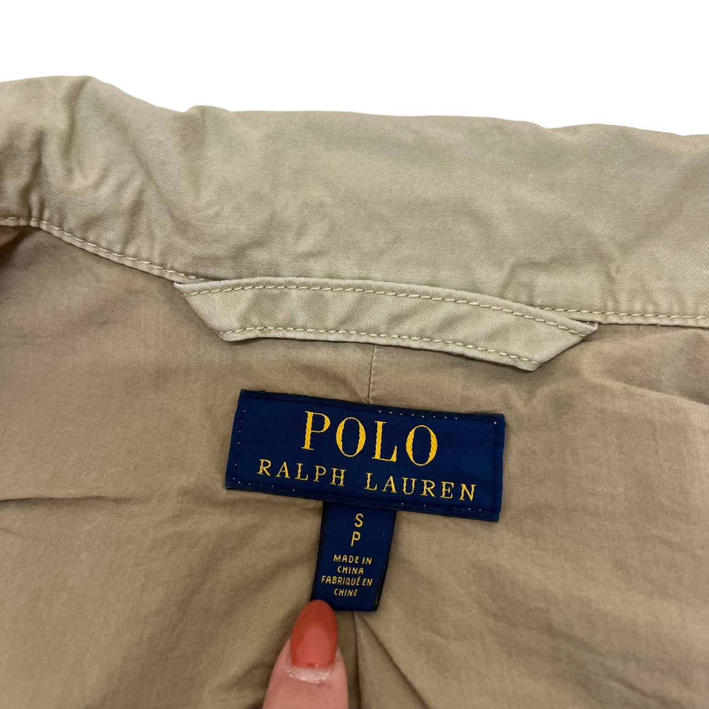 GM196 POLO RALPH LAUREN ポロラルフローレン 長袖 ジップアップ ジャケット 上着 羽織り トップス ベージュ系 メンズ
